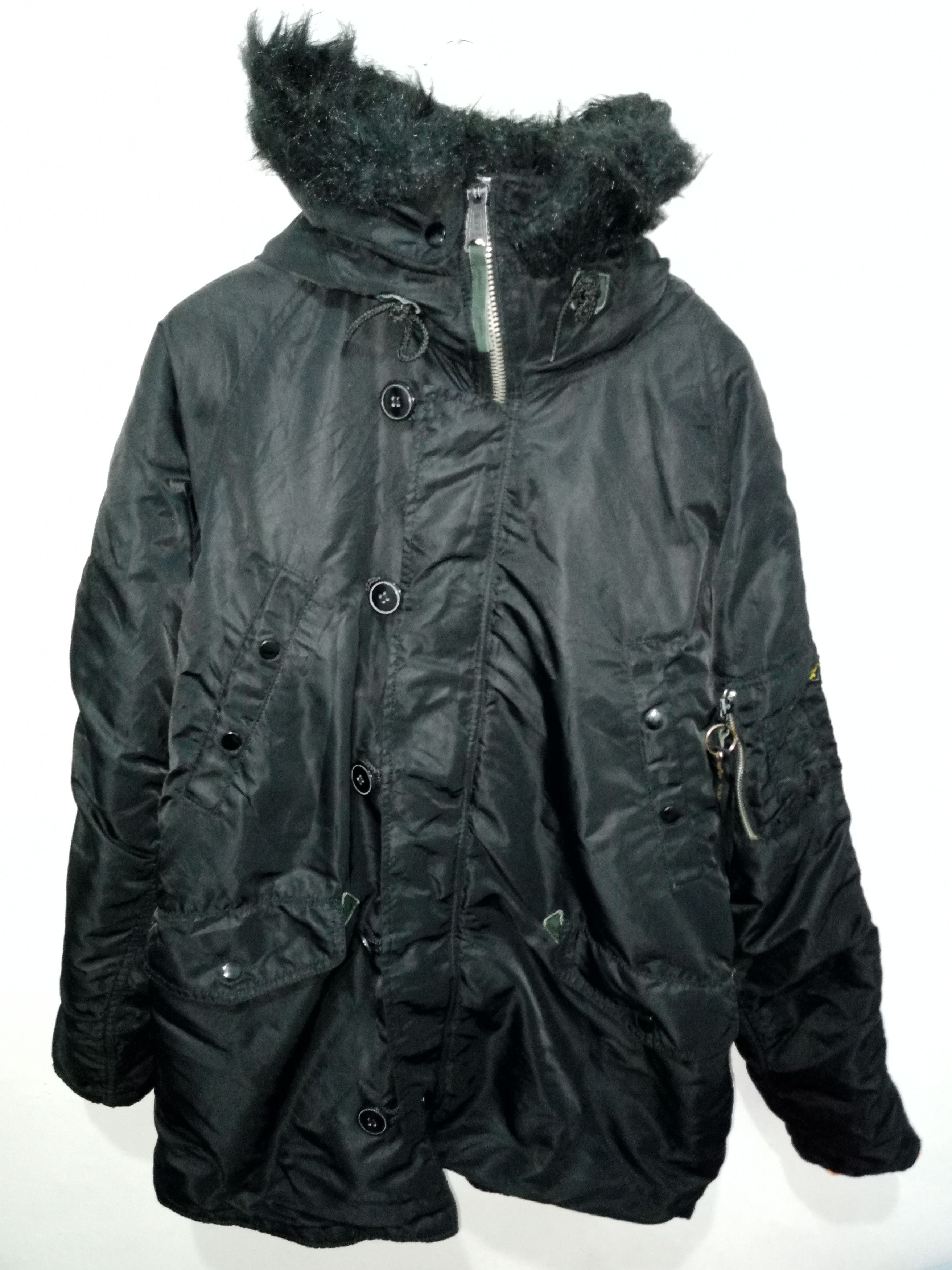 image of Vintage N-3B Alpha Industries 50Th Anniversary in Black, Men's (Size Medium)