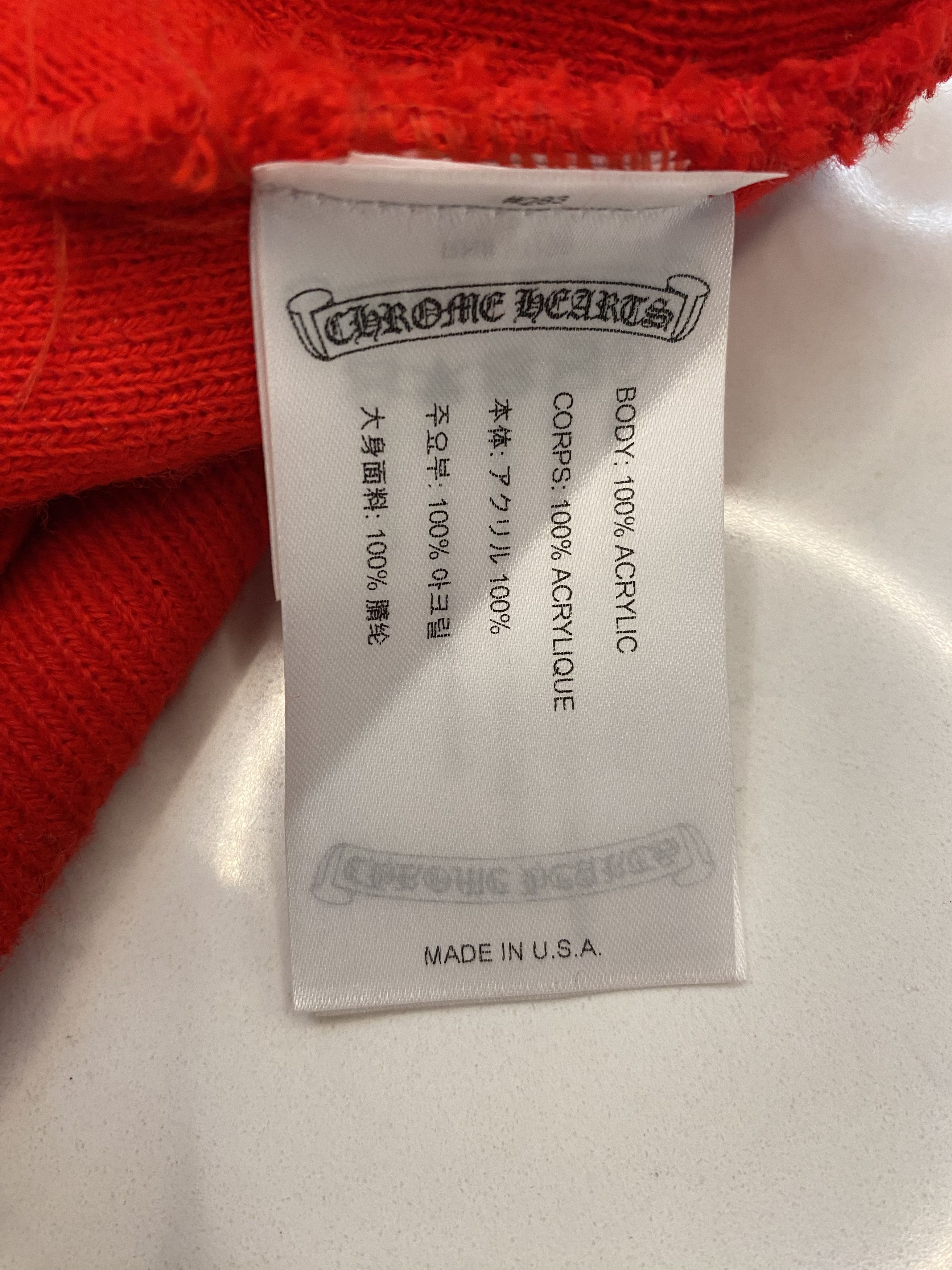 Chrome Hearts Chrome Hearts Logo Beanie Red Size ONE SIZE - 3 Thumbnail