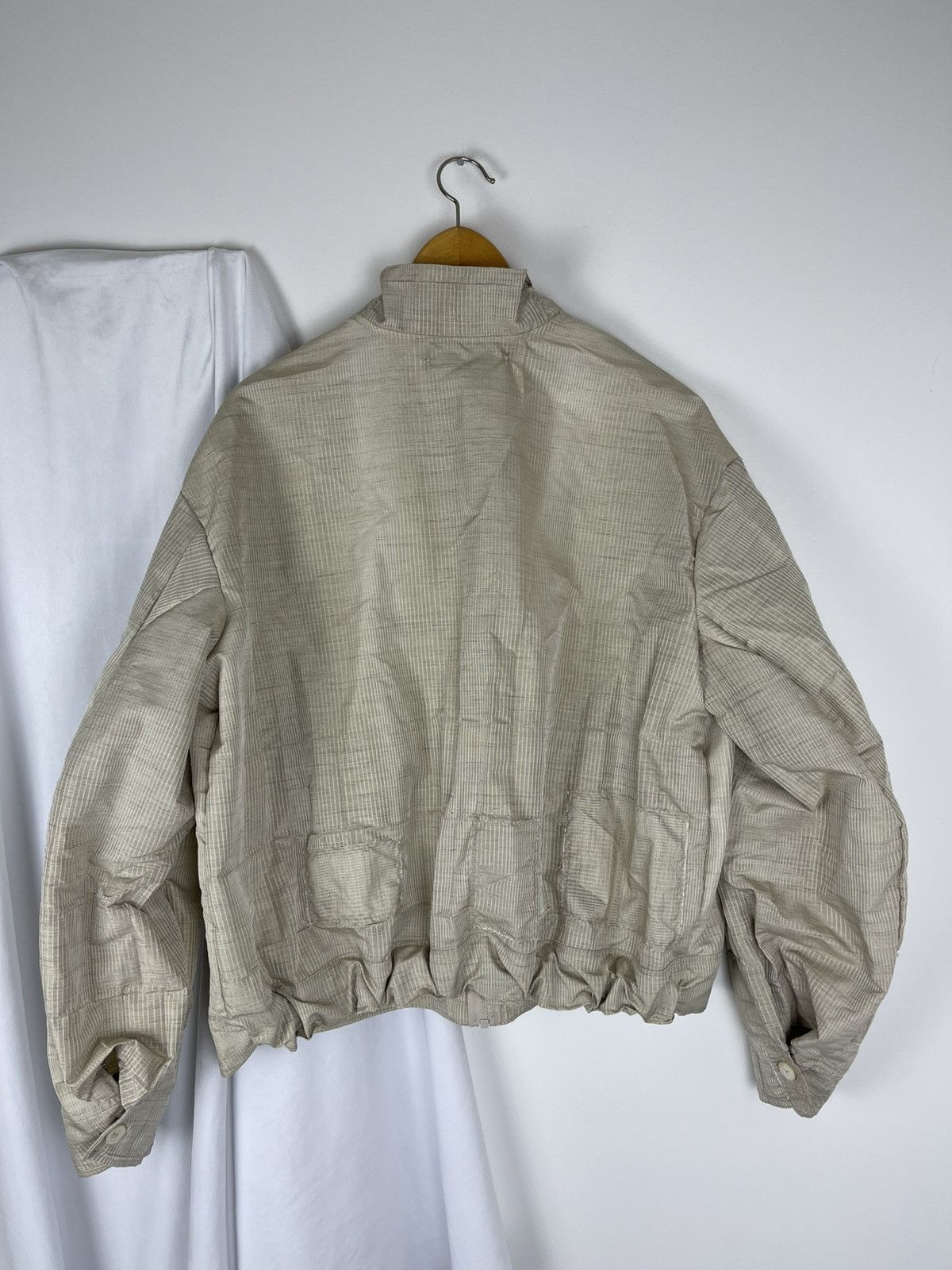 Chorley Oversized pin stripe herrington bomber jacket shell buttons Size US L / EU 52-54 / 3 - 8 Thumbnail