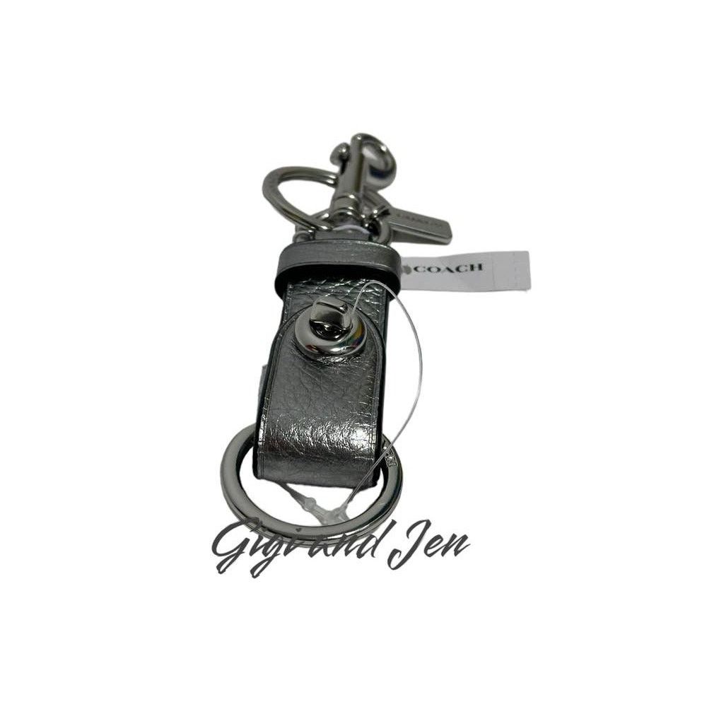 Coach Coach Trigger Snap Bag Charm Key Chain Silver Metallic Ash Size ONE SIZE - 3 Thumbnail