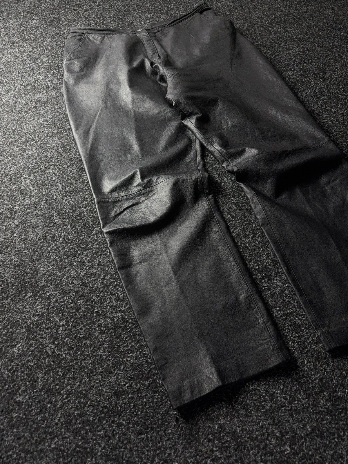 Leather Y2K Vintage Leather Pants Opium Style Alt Biker USA Rare Size US 34 / EU 50 - 2 Thumbnail