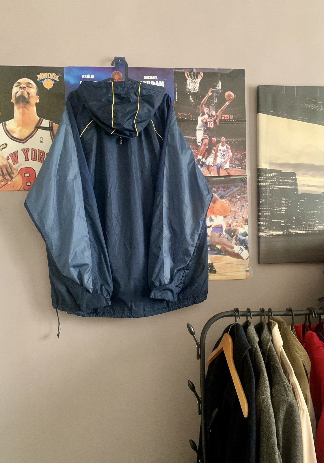 Nike × Vintage 00s Vintage Y2K Nike Athletic 72 Big Logo Anorak Jacket Size US XXL / EU 58 / 5 - 5 Thumbnail