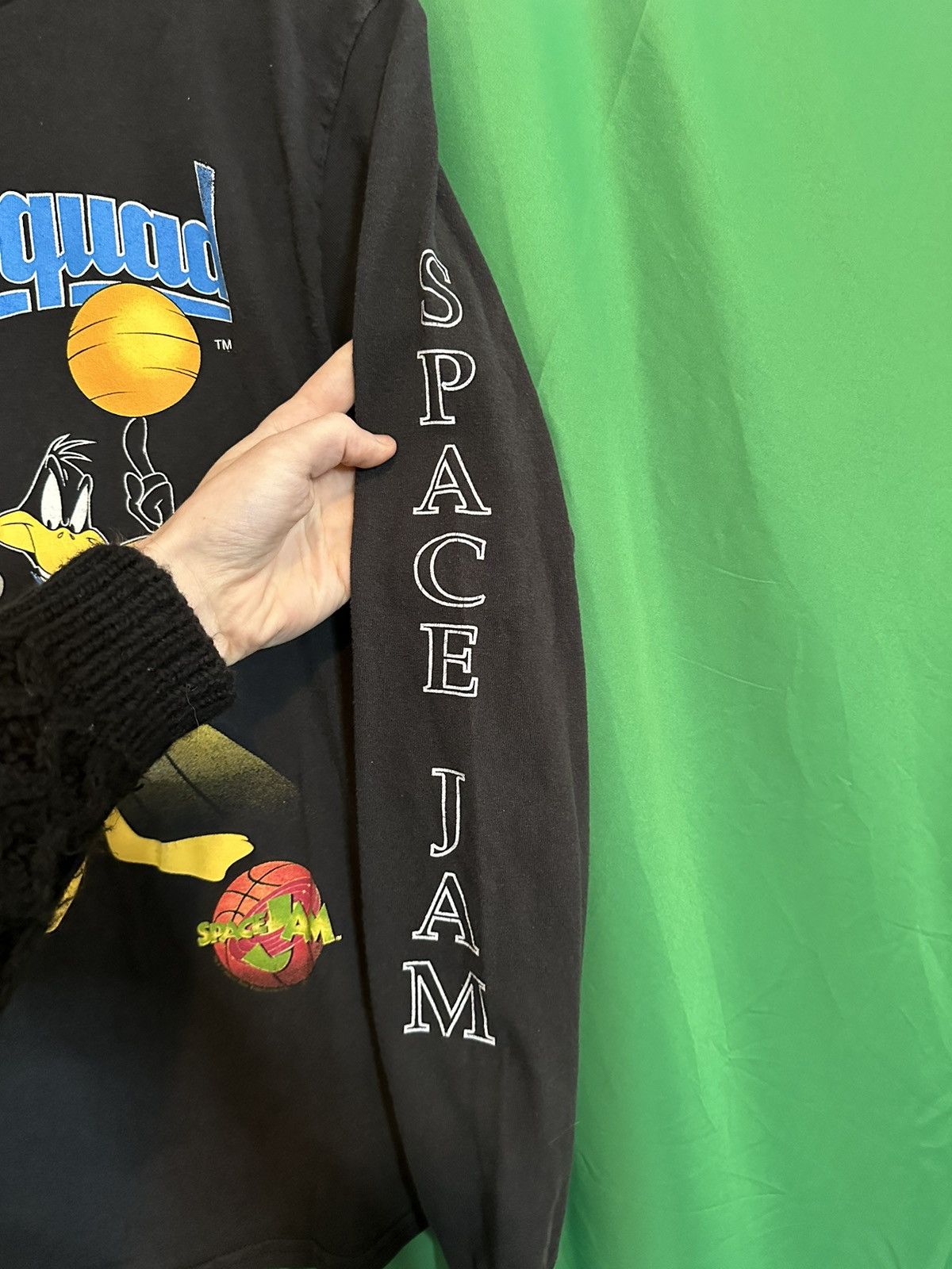 Vintage SPACE JAM logo sleeve L/S Tune Squad vintage t-shirt Size US XS / EU 42 / 0 - 6 Thumbnail