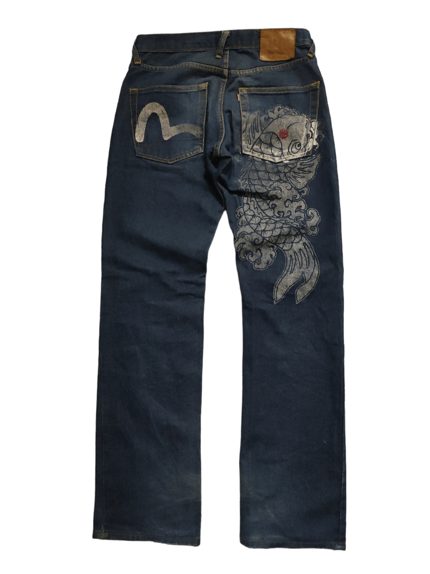 Japanese Brand 🔥Hott Item🔥Baggy Evisu Jeans Blue Denim Distressed Size US 30 / EU 46 - 2 Thumbnail