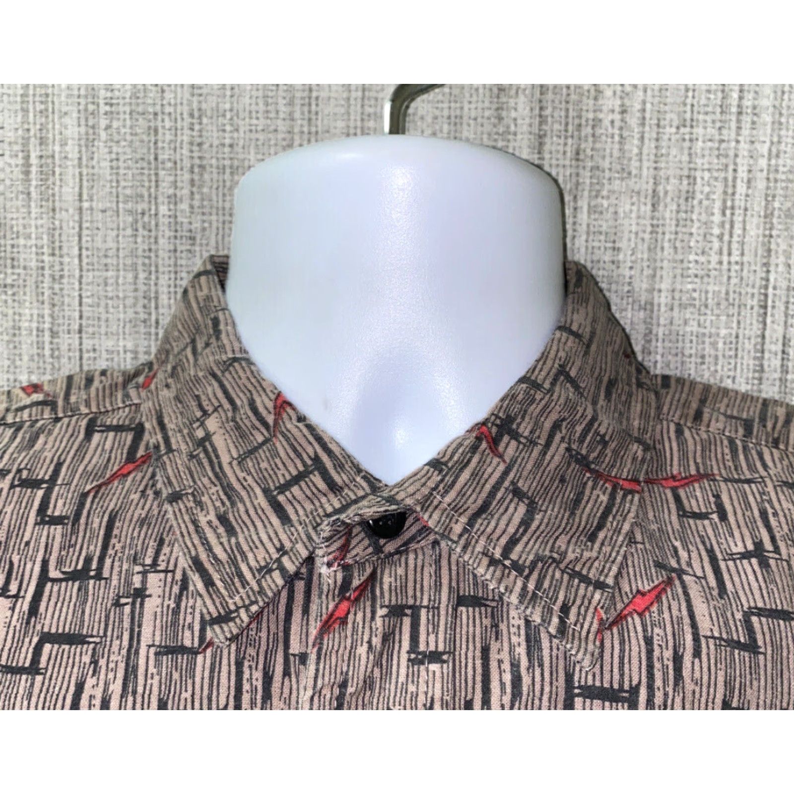 Vintage Rodeo Active Mens Short Sleeve Cotton Button-Up Shirt Size M Brown Casual Geometric Size US M / EU 48-50 / 2 - 3 Thumbnail
