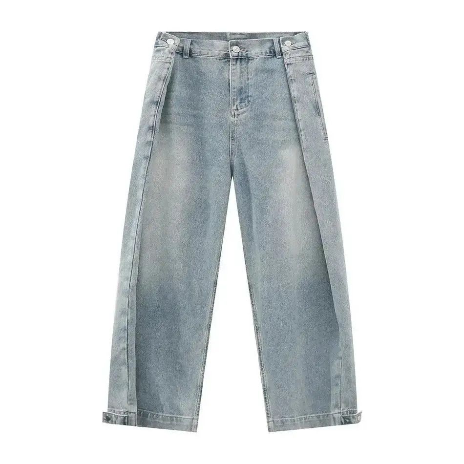 Japanese Brand Retro loose wide leg casual jeans Size US 32 / EU 48 - 5 Thumbnail