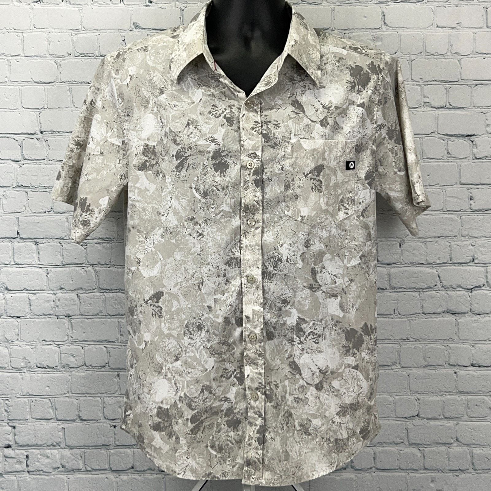 Marmot Marmot Button Front Shirt Gray Floral Shilla Peru Inspired M Size US M / EU 48-50 / 2 - 2 Thumbnail