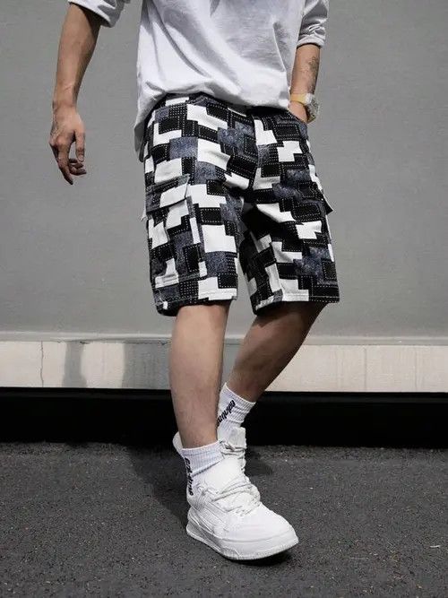Japanese Brand × Vintage VINTAGE RETRO 90s drip street shorts PATCHWORK Size US 30 / EU 46 - 4 Thumbnail