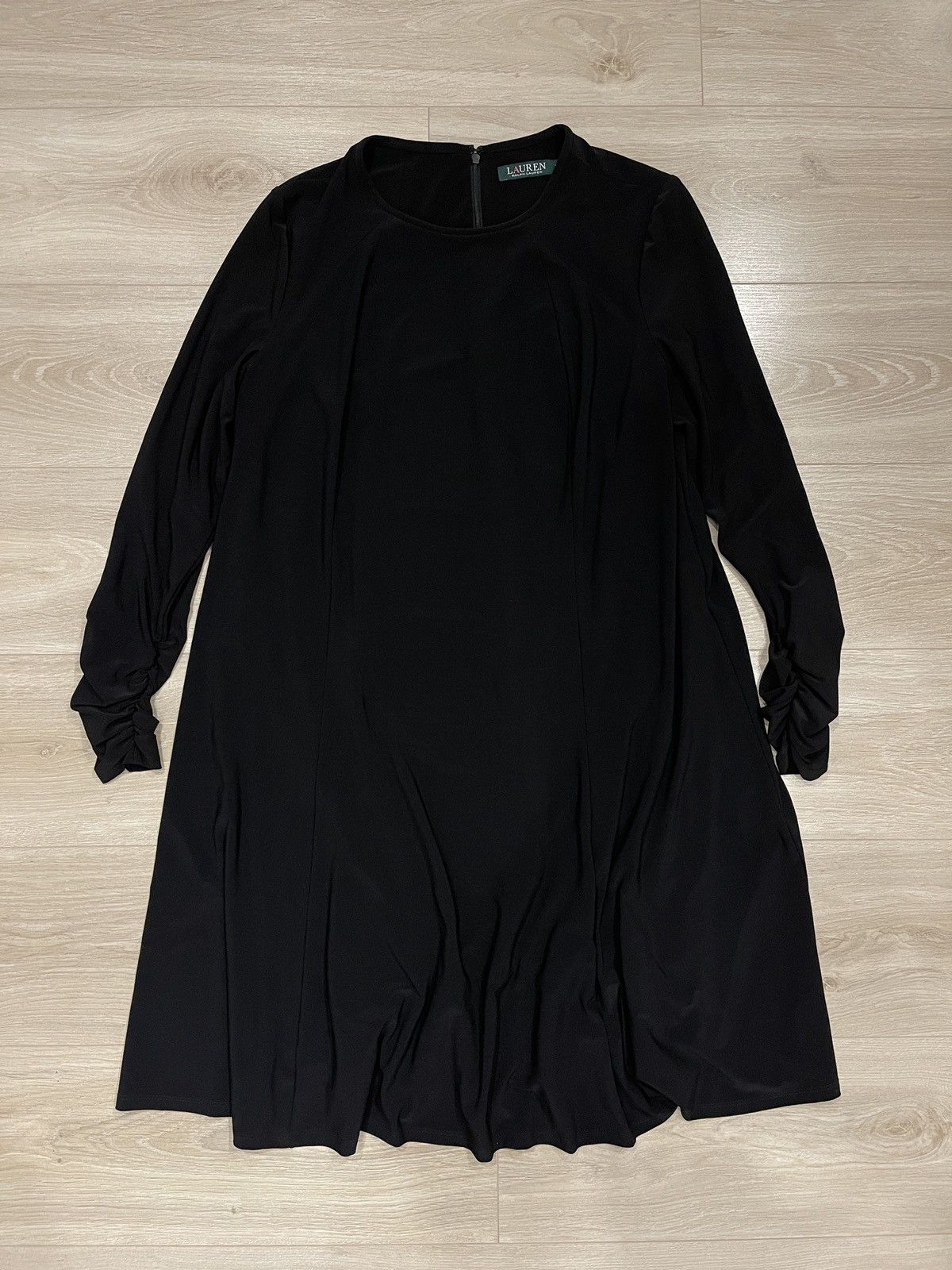 Lauren Ralph Lauren Lauren Ralph Lauren Black Ruched Sleeve Sheath Dress 16W Size XXL / US 16-18 / IT 52-54 - 10 Thumbnail
