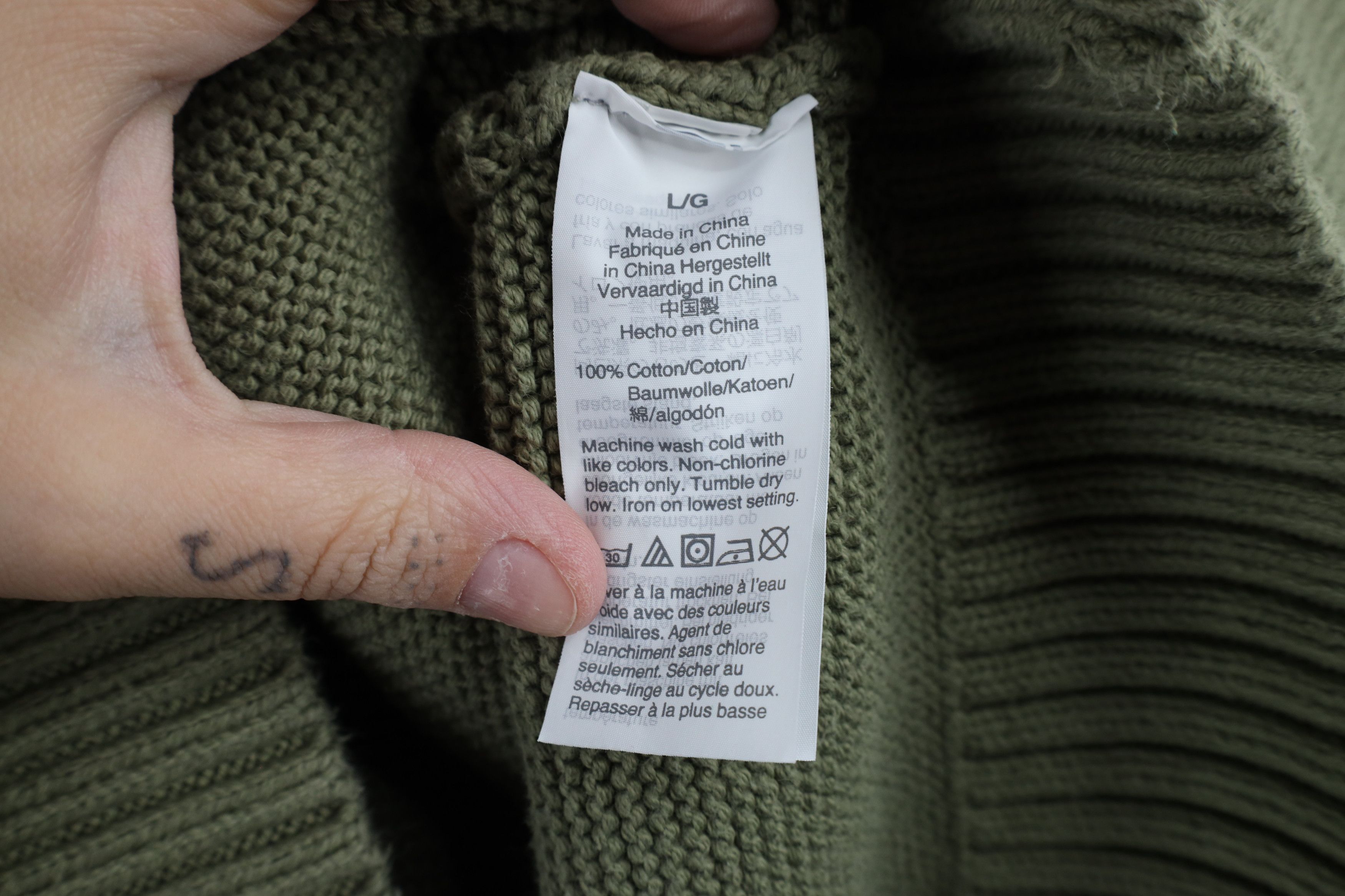 J.Crew × Vintage J Crew Blank Heavyweight Organic Cotton Garter Knit Sweater Size L / US 10 / IT 46 - 6 Thumbnail