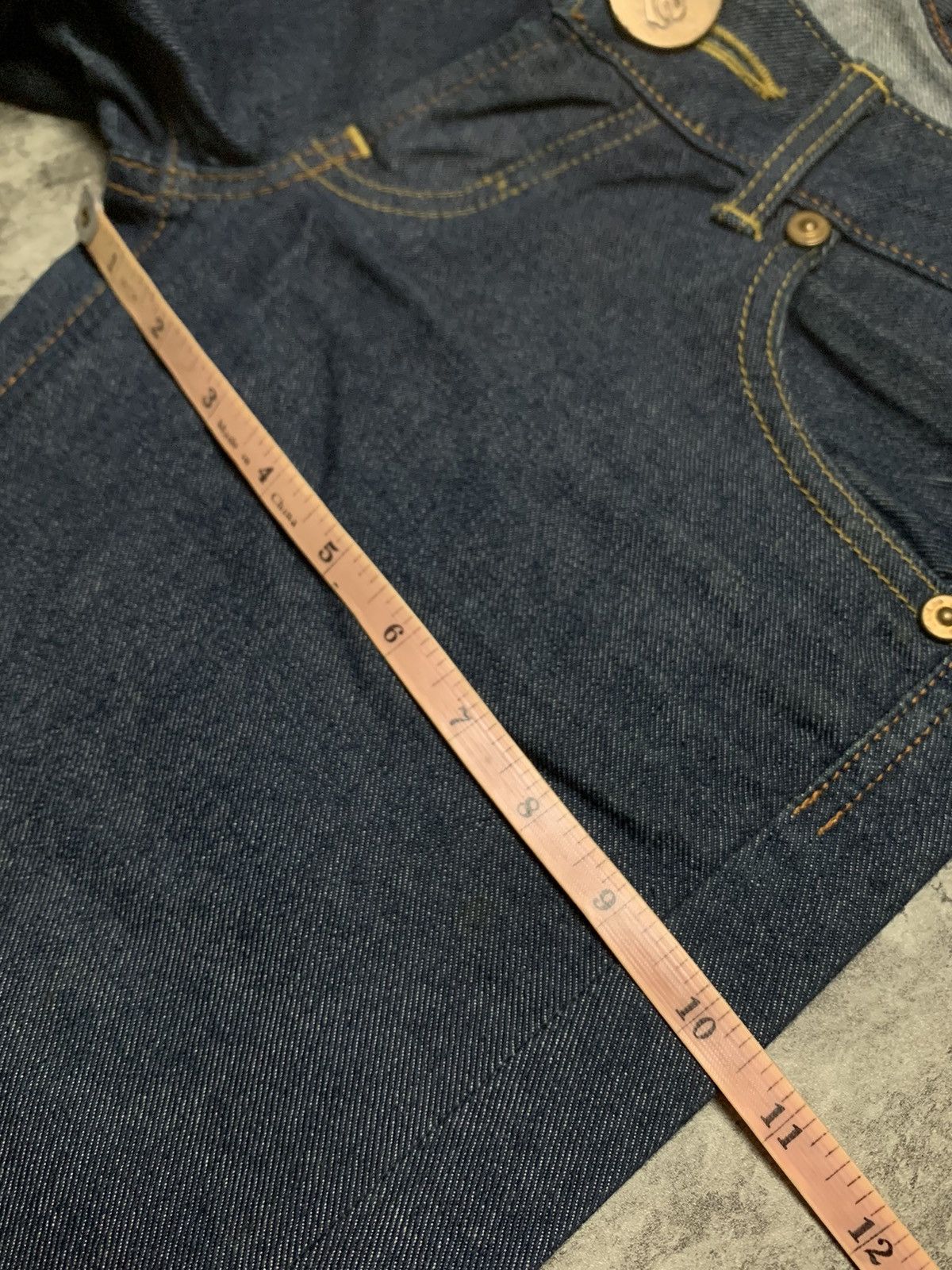 Hysteric Glamour Y2K Lee x Sly Japanese Super Flare Deep Indigo Raw Denim Size 26" / US 2 / IT 38 - 16 Thumbnail