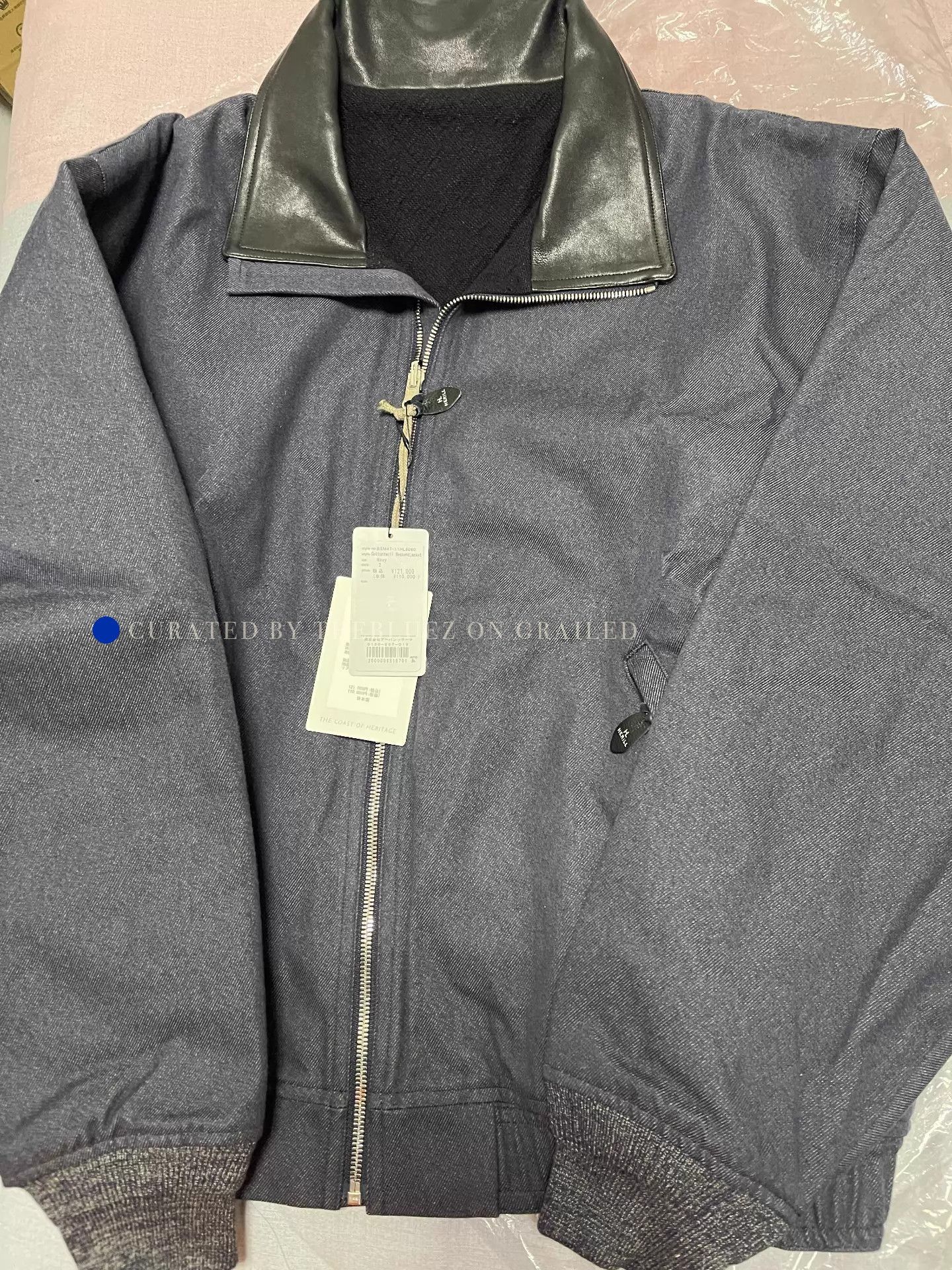 Herill Weekend Navy Sheepskin Collar Jacket Size US M / EU 48-50 / 2 - 1 Thumbnail