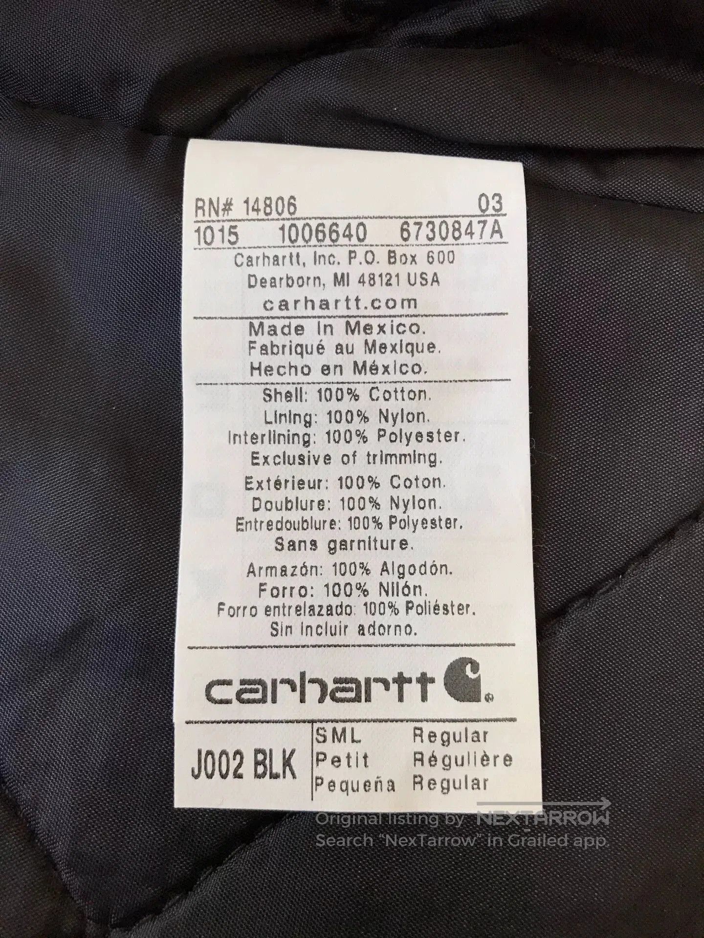 Carhartt Carhartt J002 Canvas Work Jacket. Size US S / EU 44-46 / 1 - 9 Thumbnail