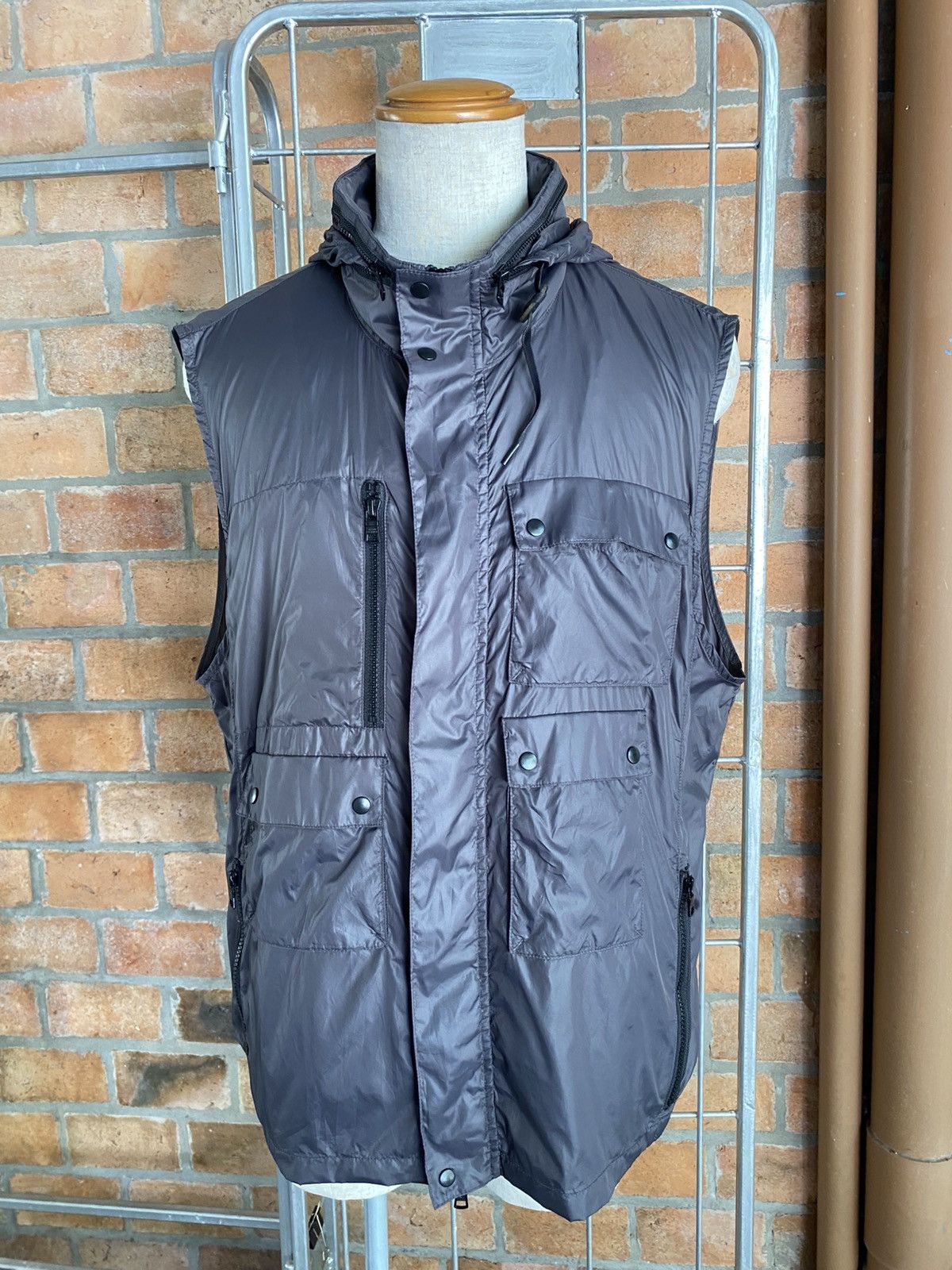 Armani Exchange ARMANI EXCHANGE Gray Utility Vest with Multiple Pockets Size US XL / EU 56 / 4 - 19 Thumbnail
