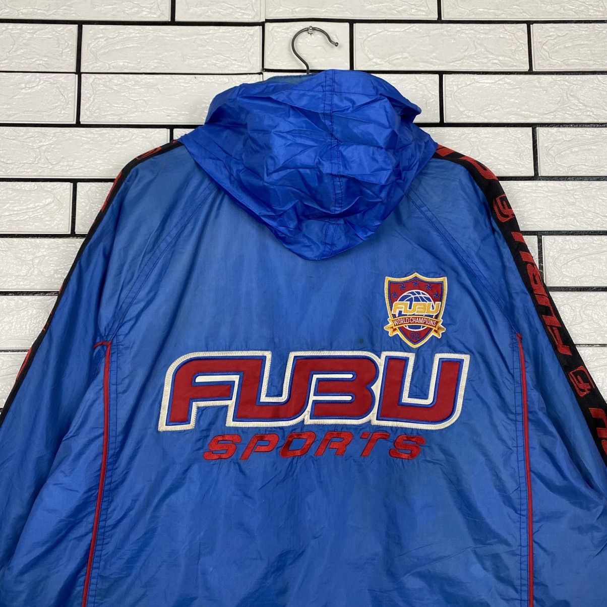 Fubu 📌Vintage Light Zipper Jacket Fubu Big Logo Embroidery Size US L / EU 52-54 / 3 - 10 Thumbnail