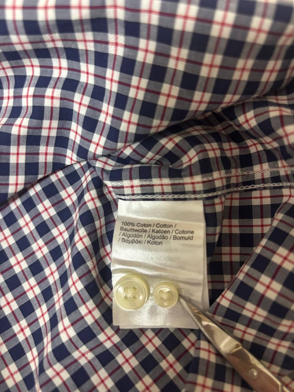 Lacoste Lacoste classic blue checkered shirt with short sleeves Size US M / EU 48-50 / 2 - 11 Thumbnail