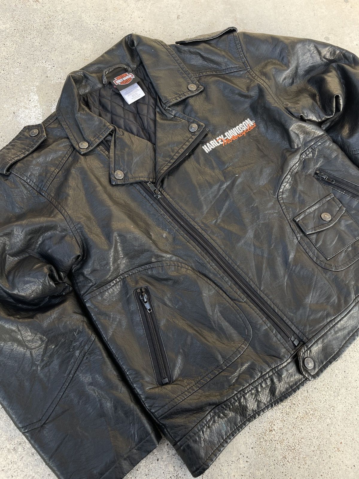 Harley Davidson Harley Davidson Y2K Moto Racing Leather Jacket Size US S / EU 44-46 / 1 - 6 Thumbnail