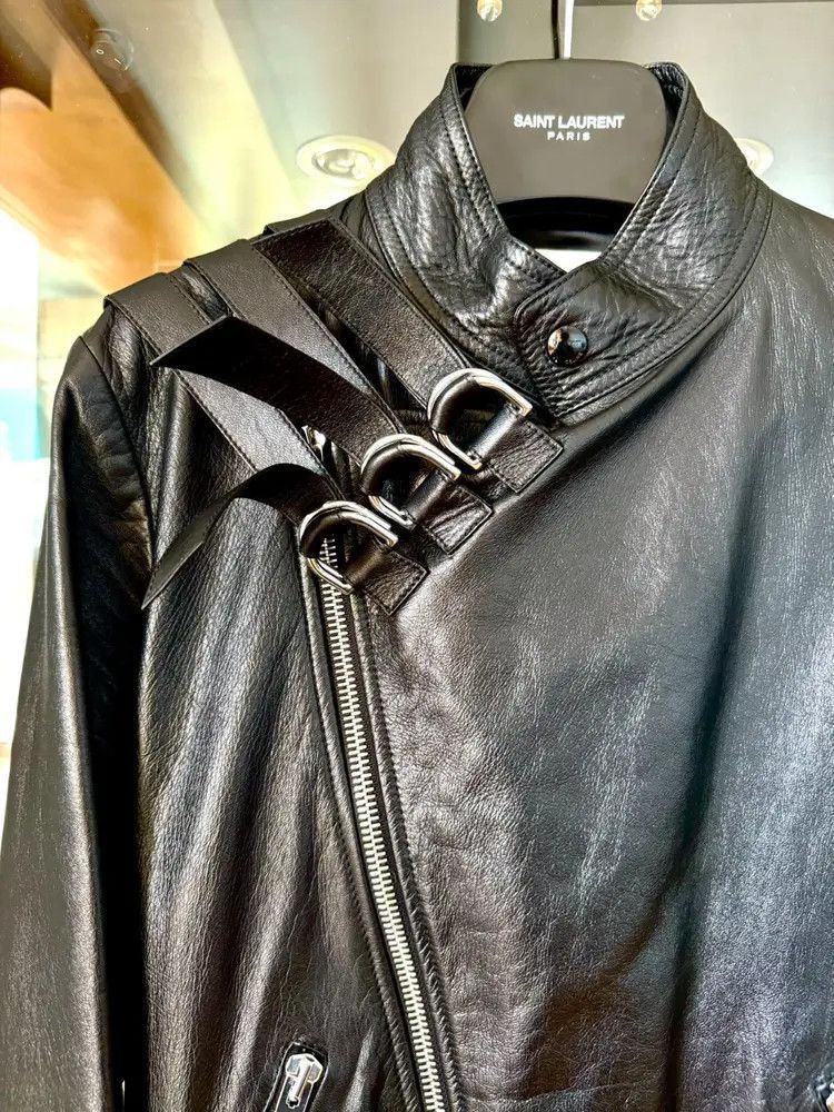 Celine Sz 46 Celine 19SS Tripe Stripe Leather Jacket-2507 Size US S / EU 44-46 / 1 - 8 Thumbnail