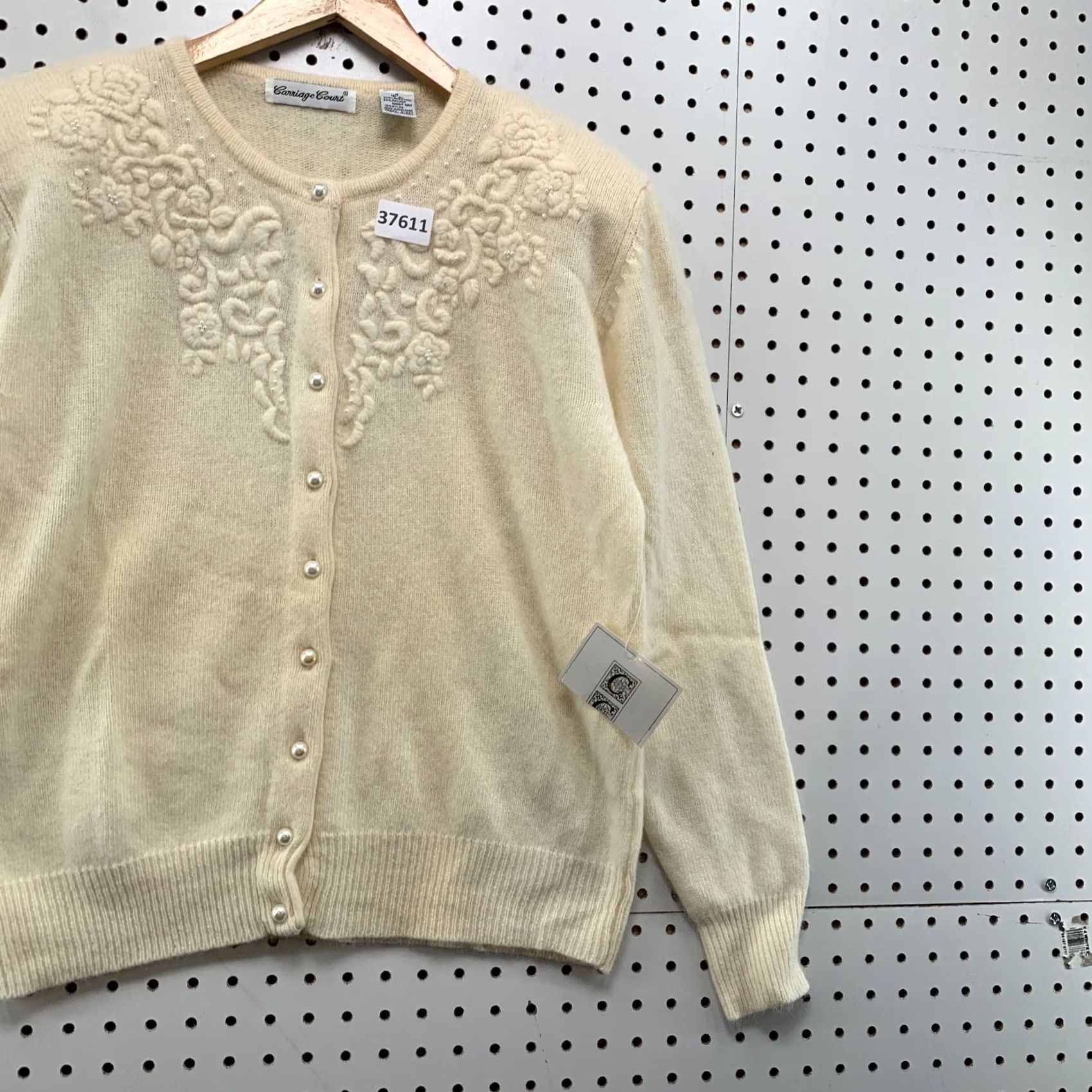 Vintage VINTAGE Carriage Court Wool Angkor Button Cardigan Women Small Ivory Embroider Size S / US 4 / IT 40 - 4 Thumbnail