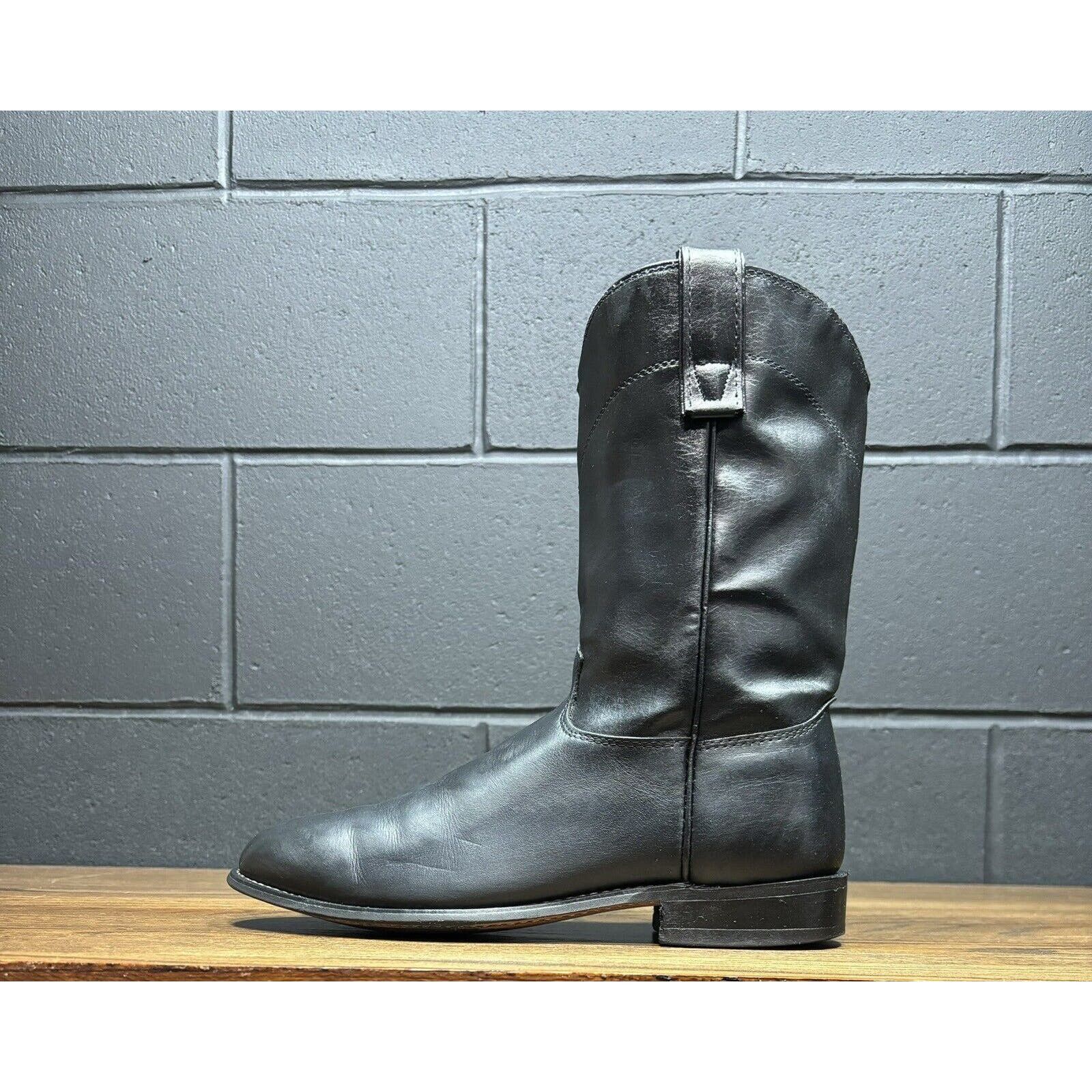 Other Texas 4400 Black Leather Western Cowgirl Boots Size US 8.5 / IT 38.5 - 1 Preview