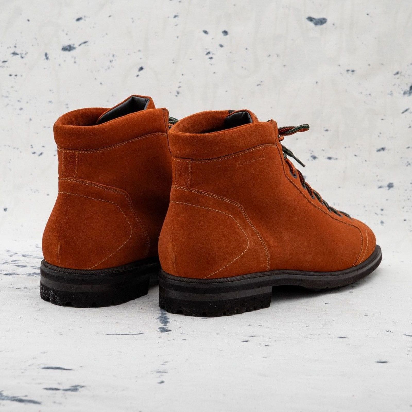 Santoni Santoni mens orange logo suede leather combat boots Size US 9 / EU 42 - 4 Thumbnail