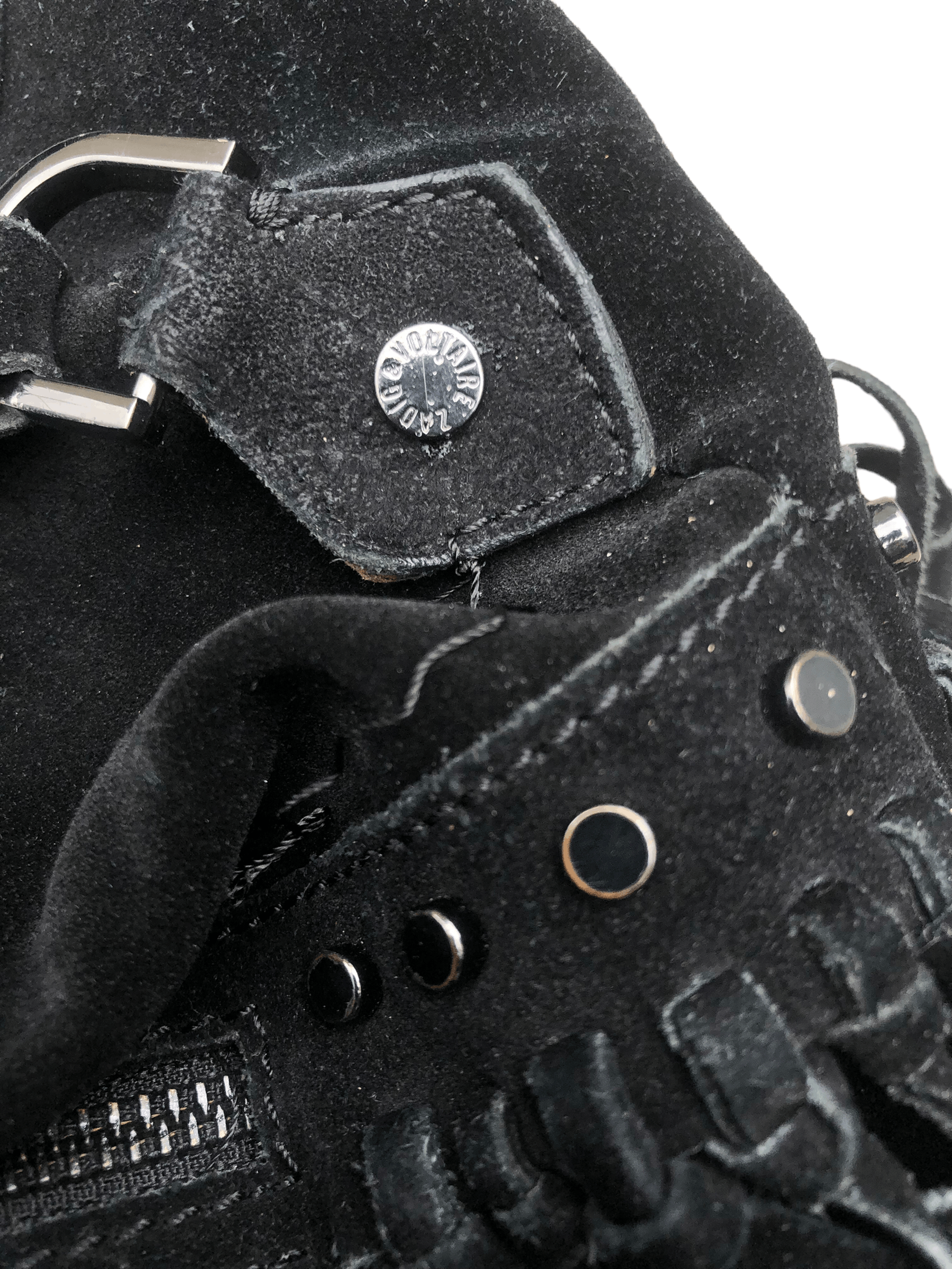 Zadig & Voltaire 🔥Y2K ZADIG & VOLTAIRE 'Bobo Gipsy' Black Suede Bucket Bag Size ONE SIZE - 12 Thumbnail