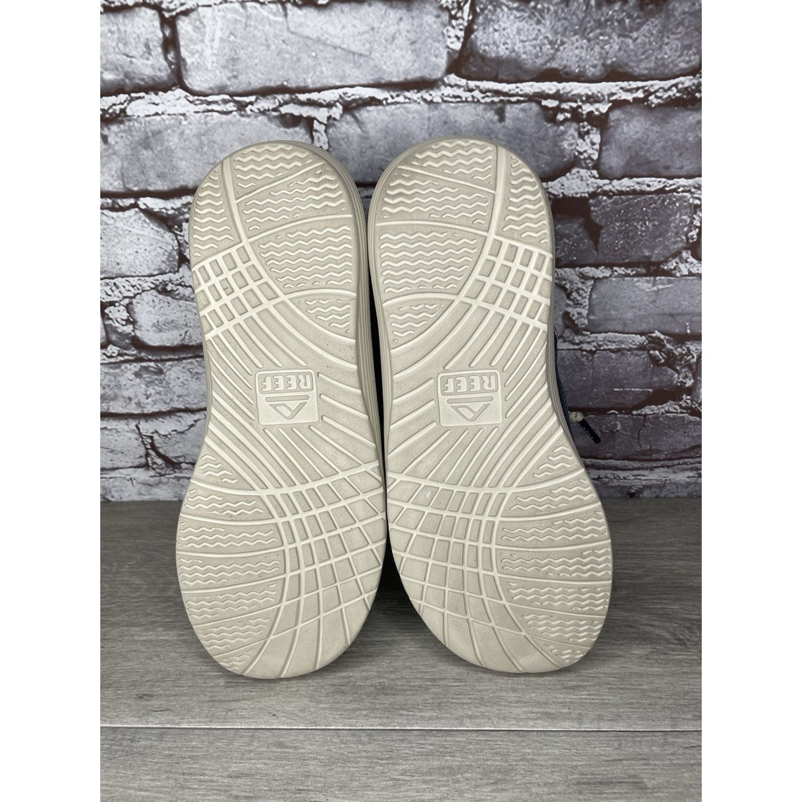 REEF Reef Swellsole Pier Shoes Navy Blue Canvas Fabric Boat Shoes Size US 11 / EU 44 - 7 Thumbnail