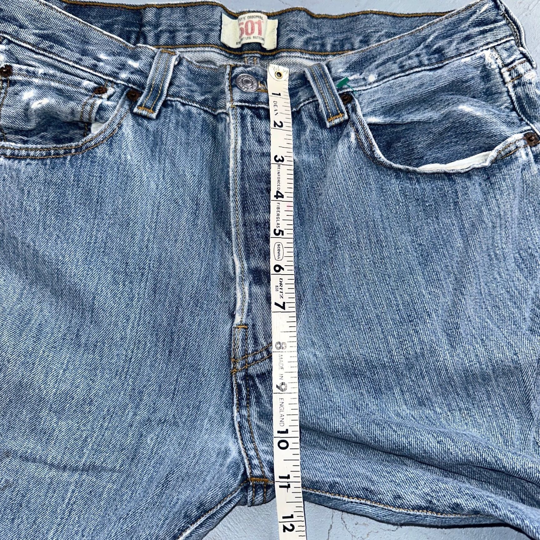Levi's Levi's 501 Levi's Jeans Vintage 501 Straight Jeans Blue Light Wash 33x30 Mens Regular Jeans 90s Vintage Size US 33 - 6 Thumbnail