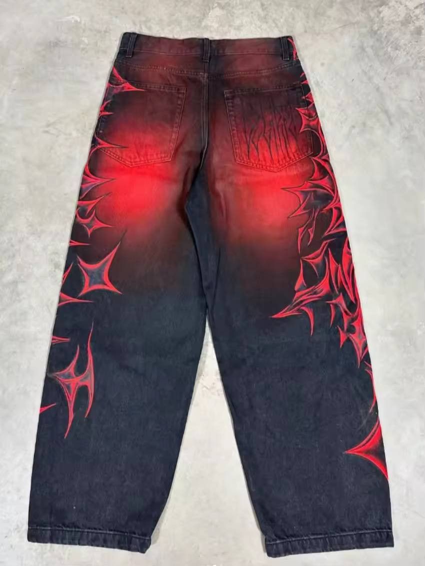 Japanese Brand × Vintage jeans with a unique retro rock print Size US 36 / EU 52 - 3 Thumbnail