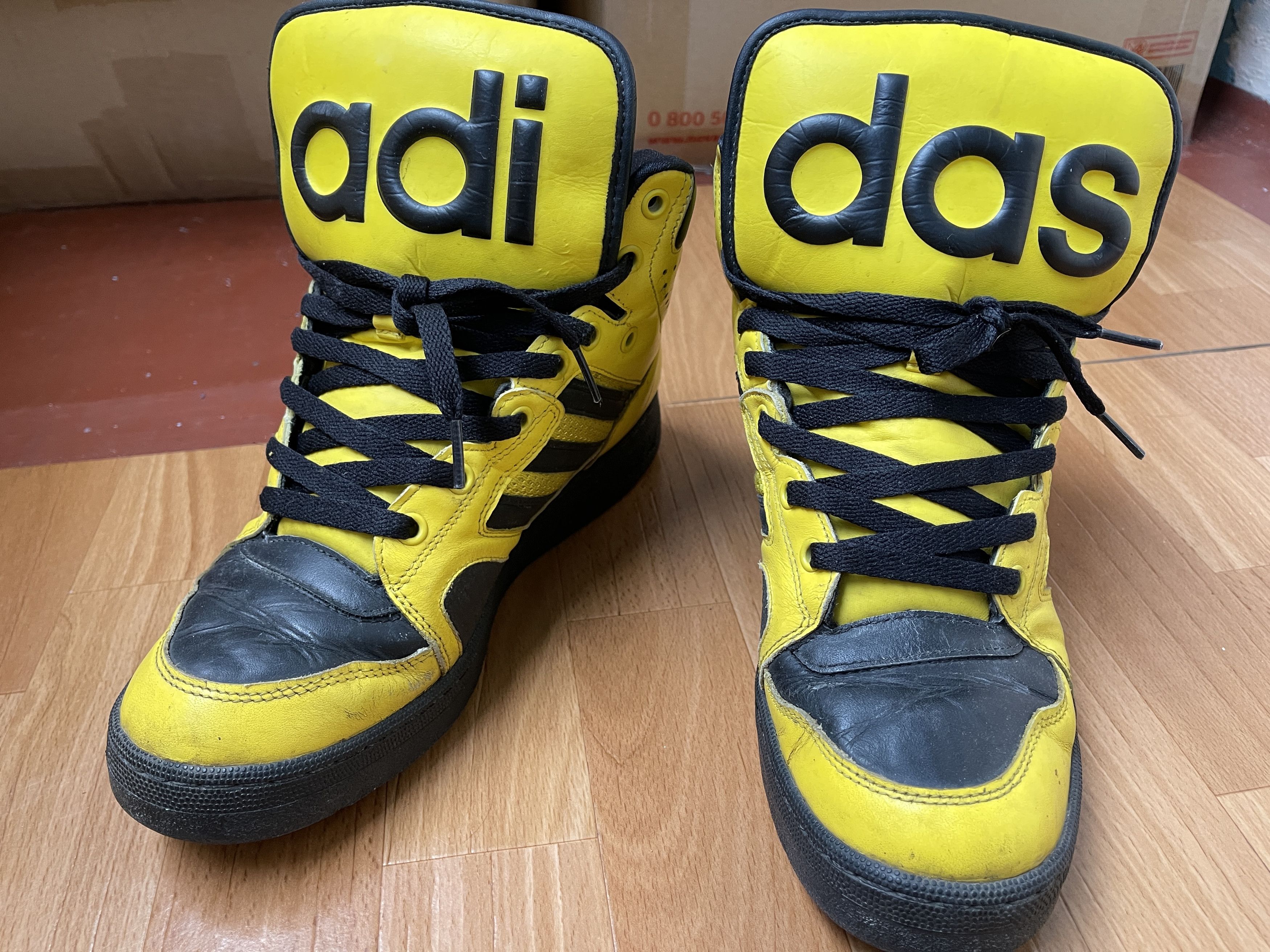 Adidas × Jeremy Scott Adidas sneakers Jeremy Scott Instinct Top shoes ObyO V24530 Size US 9.5 / EU 42-43 - 2 Thumbnail