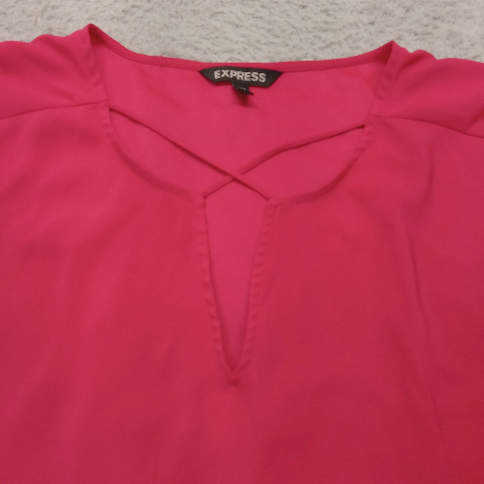 Express Express Top XS Womens Blouse Pink Pullover Polyester Spandex Size XS / US 0-2 / IT 36-38 - 2 Thumbnail