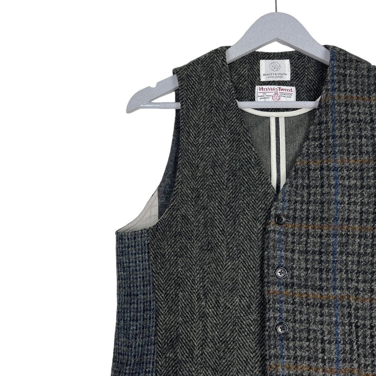 BEAUTY&YOUTH 🔥 HARRIS TWEED X BEAUTY YOUTH UNITED ARROWS WOOL VEST Size US M / EU 48-50 / 2 - 7 Thumbnail