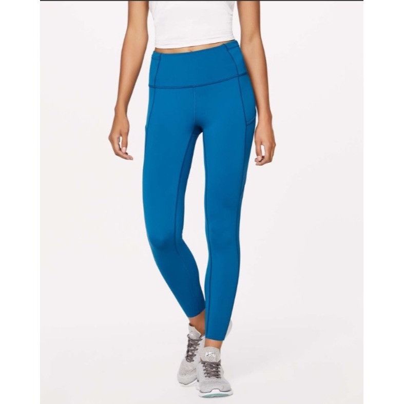 Lululemon Lululemon Fast & Free 7/8 Tight II *Nulux 25"Nile Blue Size Size 28" / US 6 / IT 42 - 1 Thumbnail