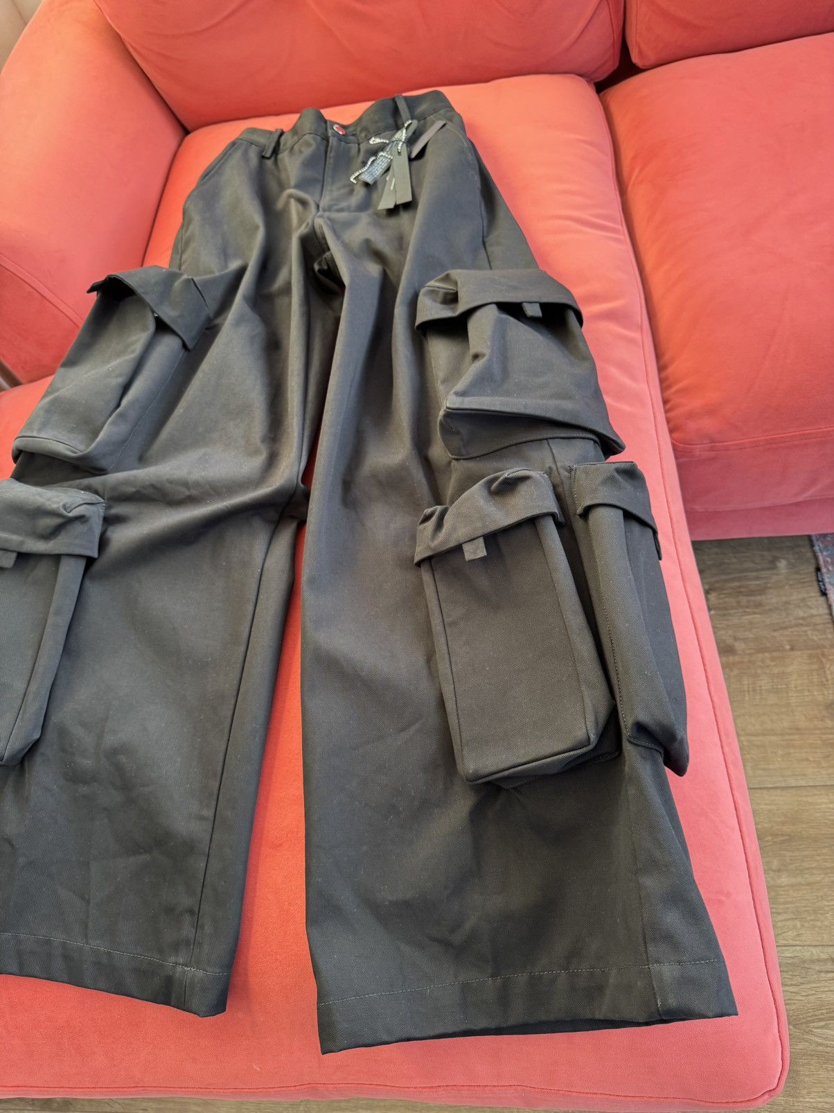 Amiri Amiri New black cargo baggy pants, size S int, 8 UK Size 27" / US 4 / IT 40 - 4 Thumbnail