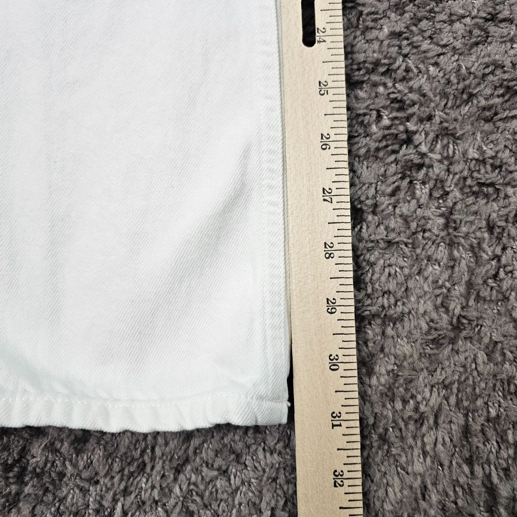 Agolde AGOLDE Jeans Women's 25 White Straight Cotton Denim Made in USA 26x31 Size 42" / US 20 - 7 Thumbnail