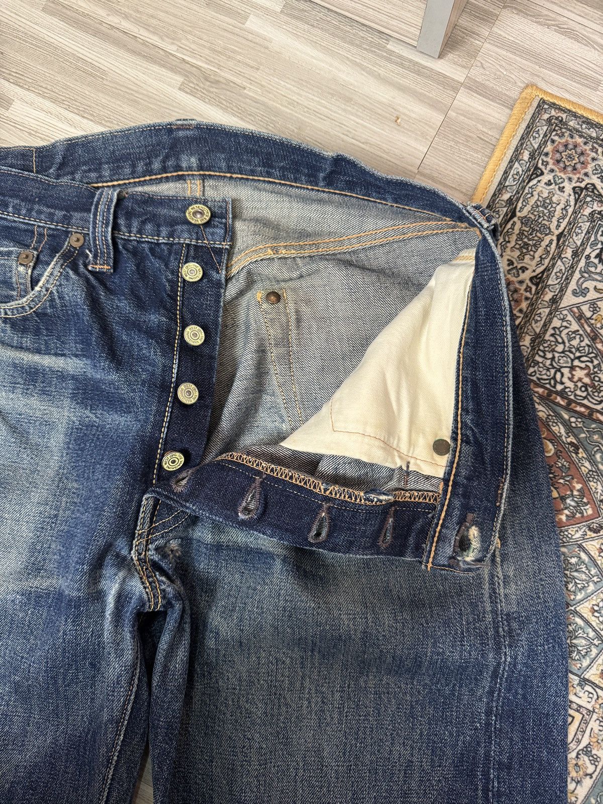 Freewheelers Vintage "Vanishing West" 601XX 1951 Selvedge Denim Size US 30 / EU 46 - 4 Thumbnail