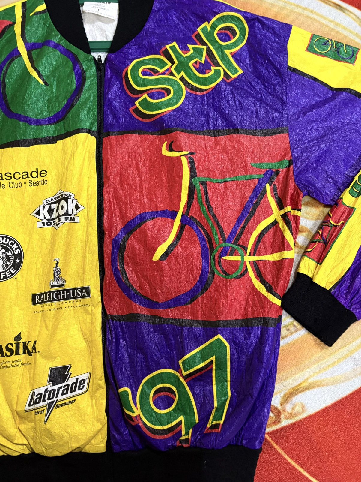 Bicycle 🔥HOT🔥VINTAGE 90's SEATTLE TO PORTLAND BICYCLE JACKET Size US L / EU 52-54 / 3 - 5 Thumbnail