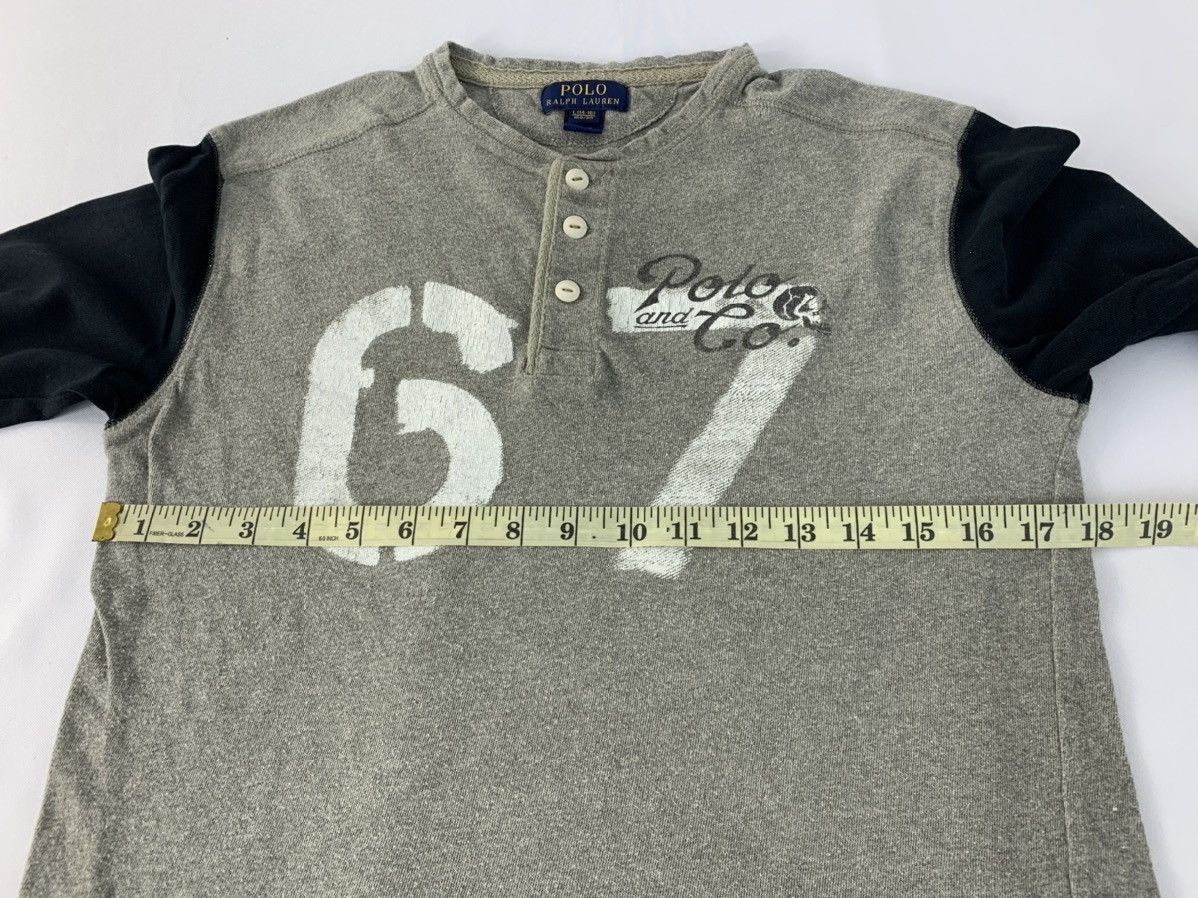Polo Ralph Lauren Polo Ralph Lauren No 67 Longsleeve Henley Neck Printed Tee Size S / US 4 / IT 40 - 10 Thumbnail