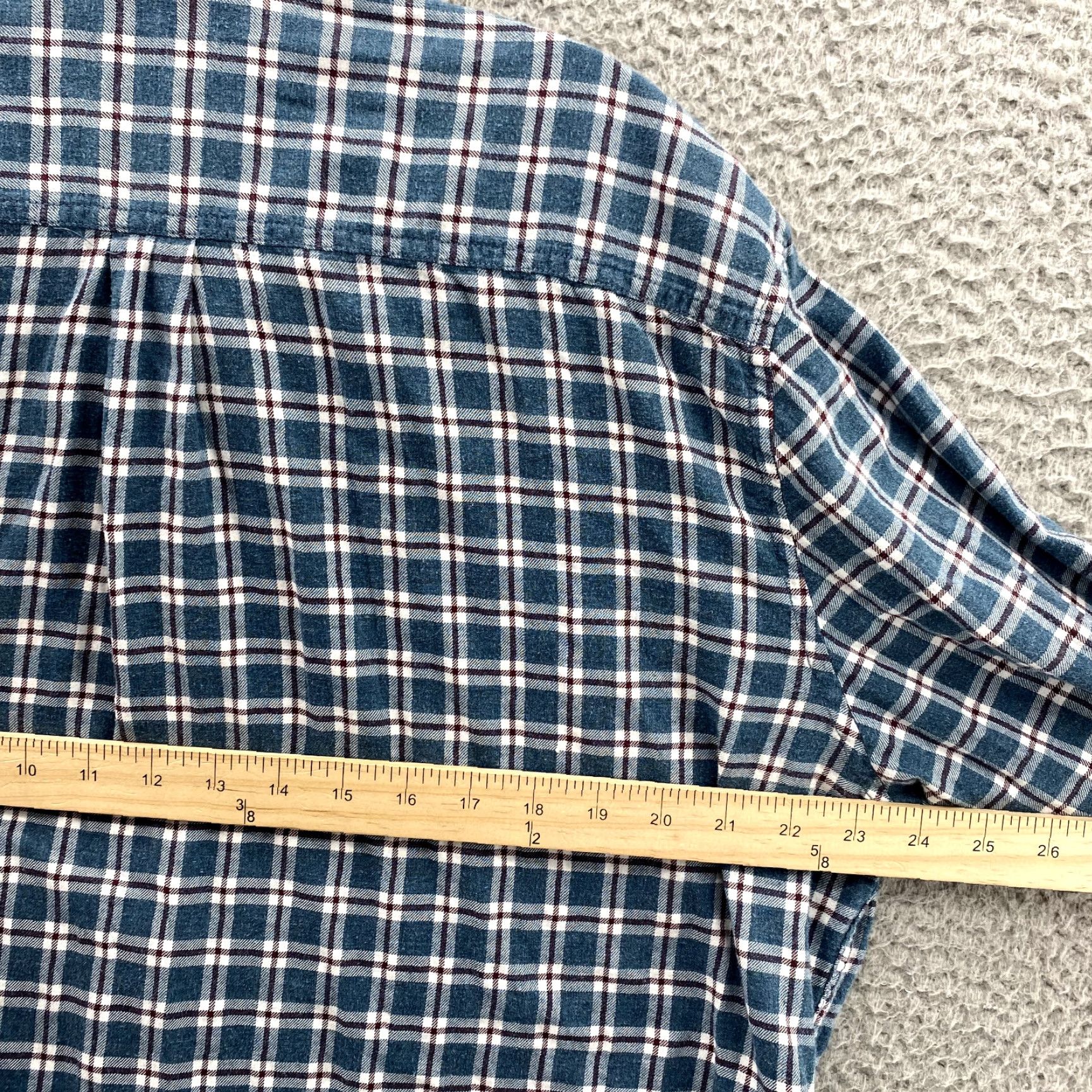 johnnie-O Nike Shirt Large Blue Plaid Flannel Hangin' Out Outdoor Hiking Camping Mens Size US L / EU 52-54 / 3 - 7 Thumbnail