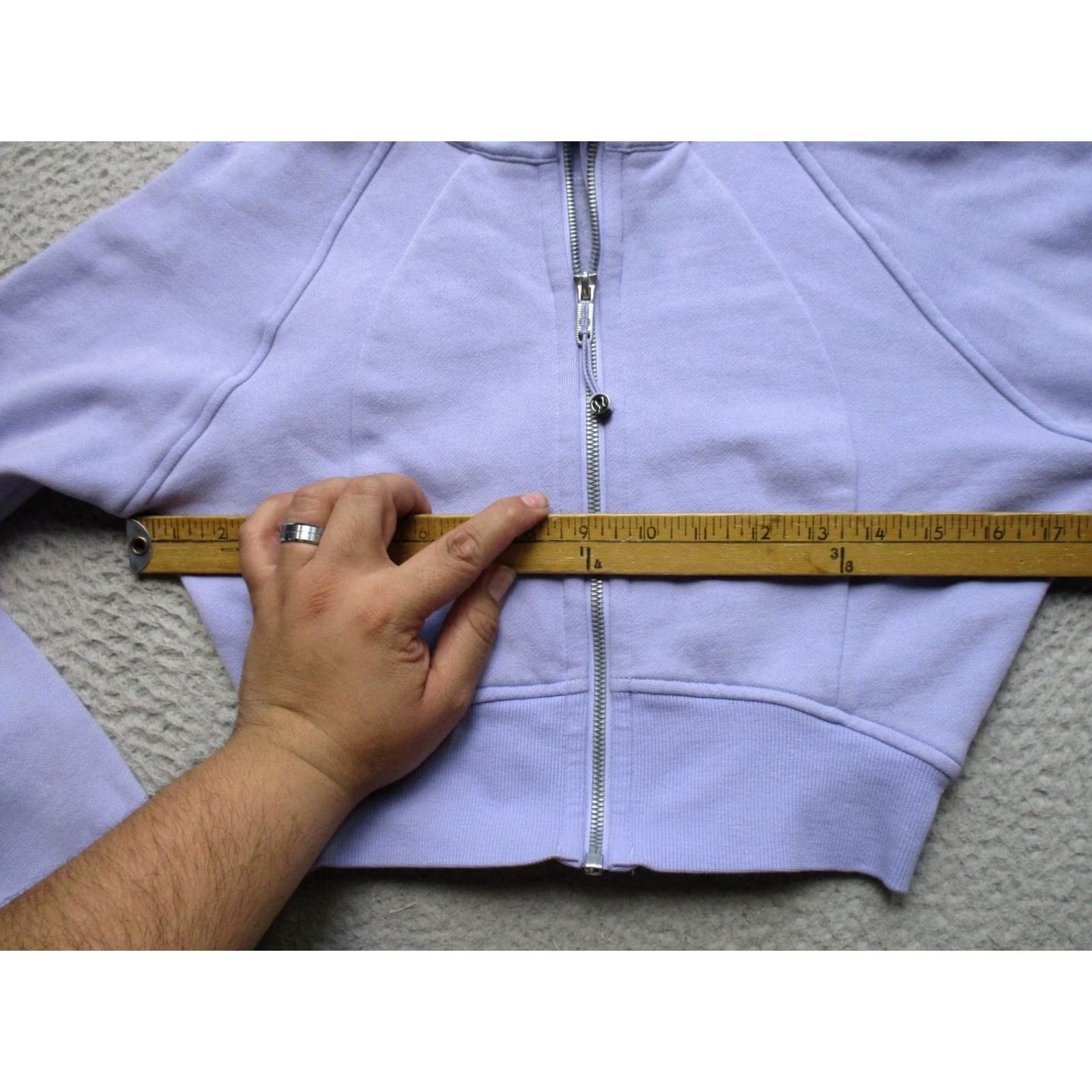 Lululemon Lululemon Womens Hoodie Purple 4 Cropped Full Zip High Neck Fleece Raglan Size S / US 4 / IT 40 - 7 Thumbnail