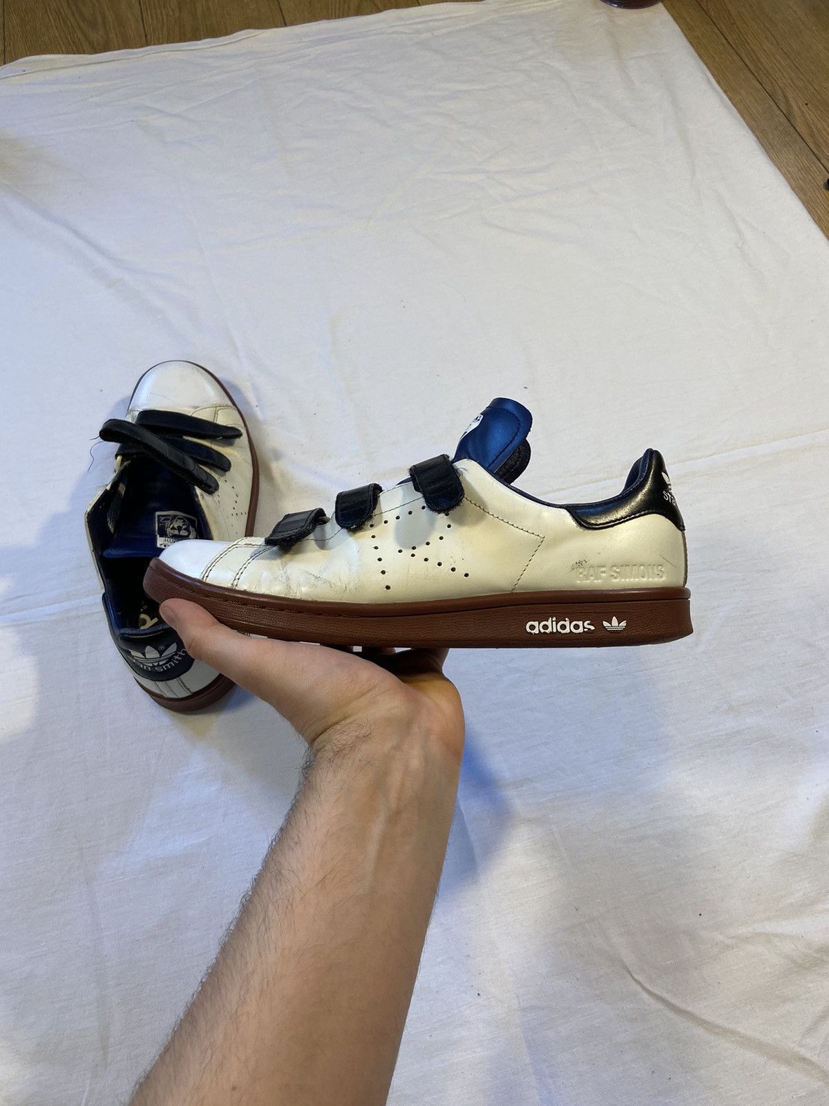 Adidas × Raf Simons Stan Smith with velcro straps with navy black and Brown Size US 9 / EU 42 - 13 Thumbnail