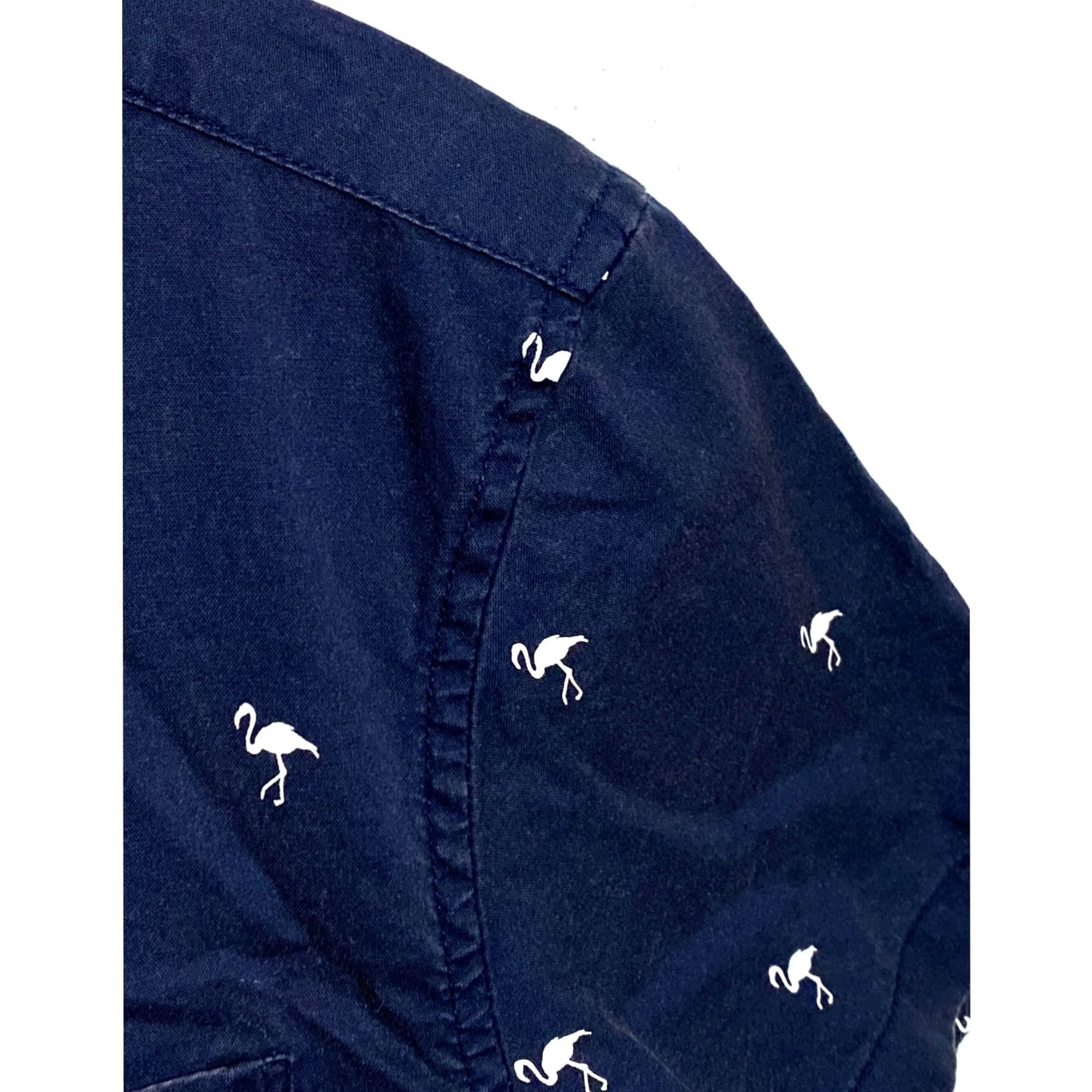 American Eagle Outfitters American Eagle Outfitters Shirt Mens XS Button-Up Flex Flamingo AOP Cottage Beach Travel Resort Spring Summer Nautical Beachwear Preppy Boys/Gents Size US XS / EU 42 / 0 - 4 Thumbnail