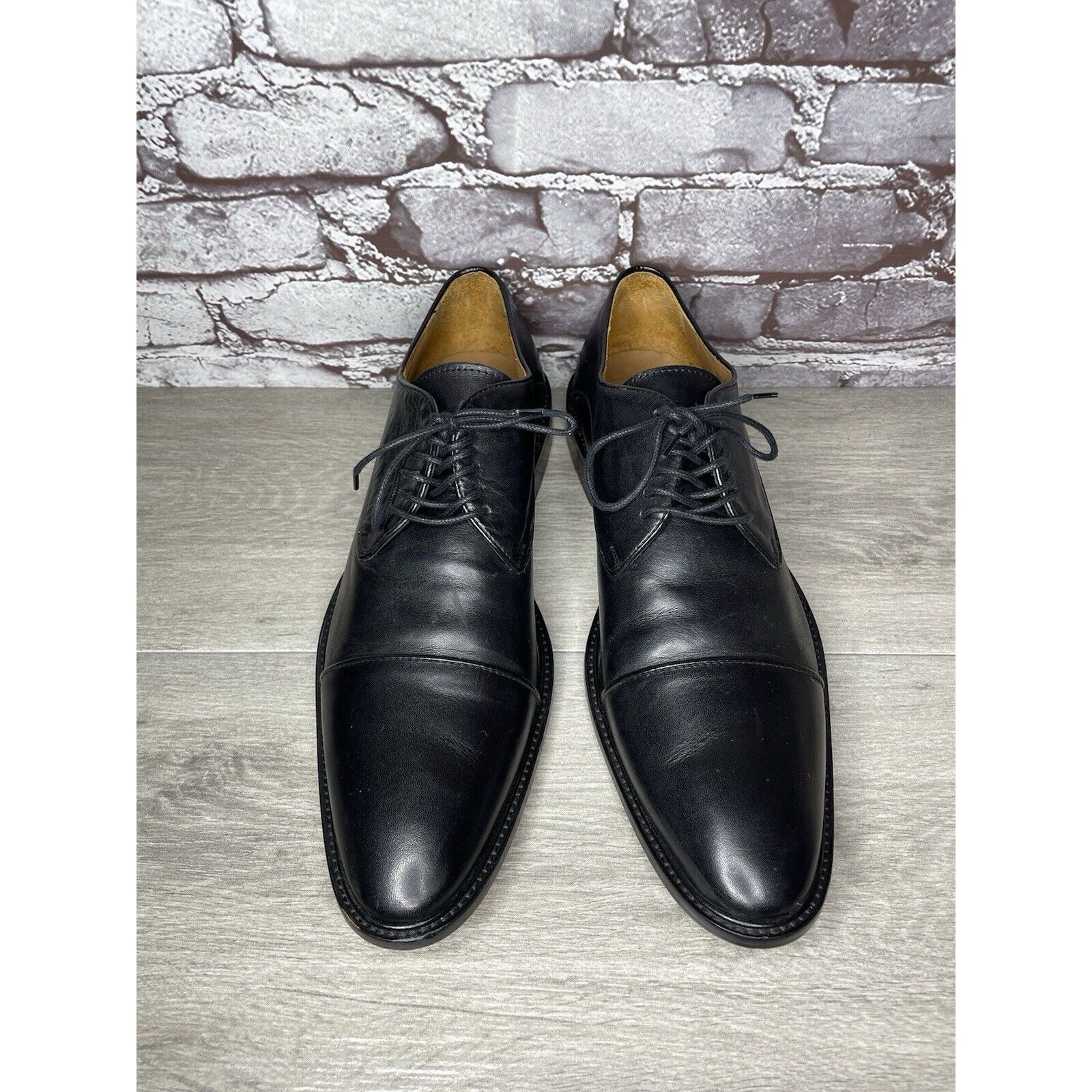 Other Wall+Water Black Leather Cap Toe Brogue Oxfords Shoes Men’s Size US 13 / EU 46 - 13 Thumbnail
