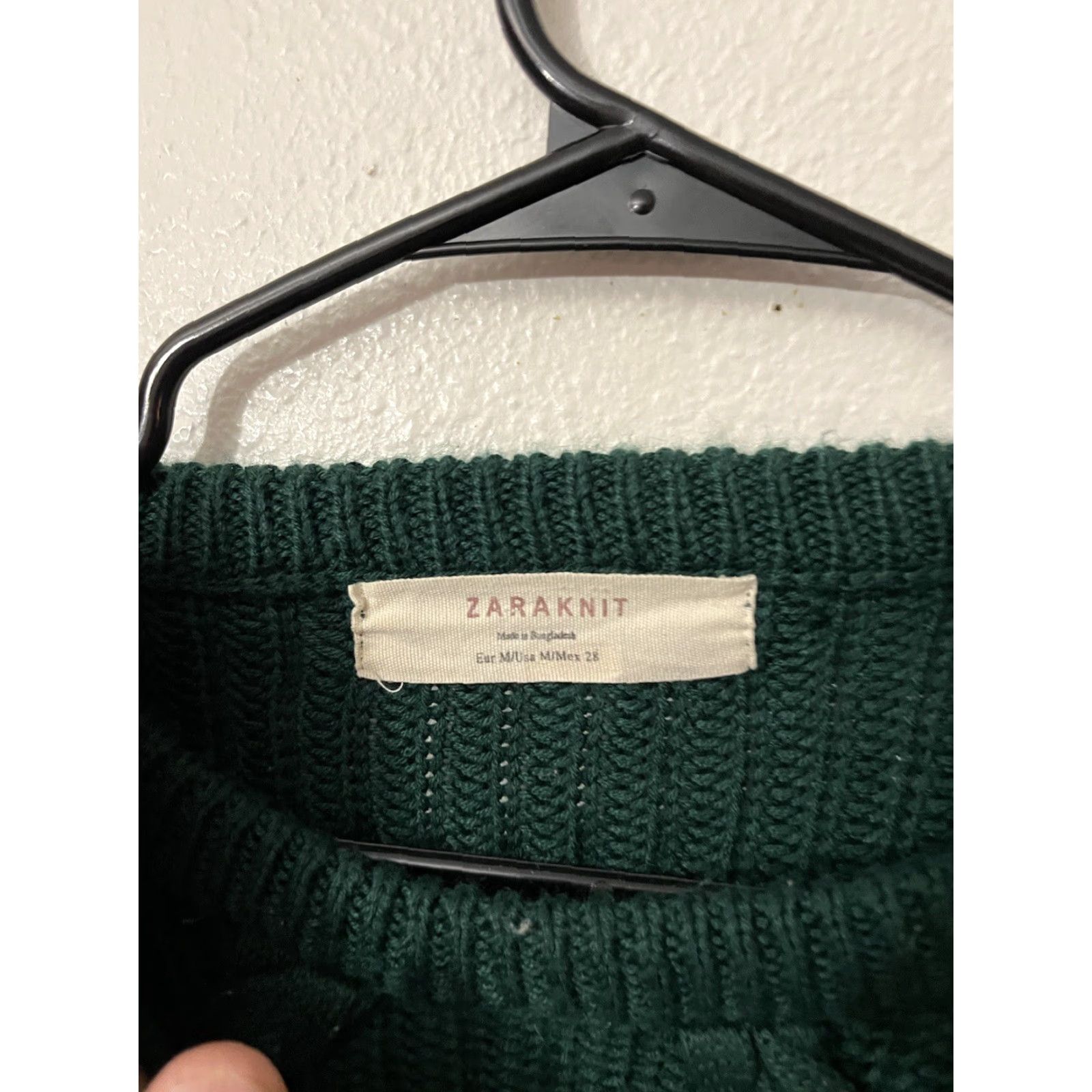 Zara Zara Women's Heavyweight Knit Crew Neck Sweater Size Medium Green Casual Pullover Size M / US 6-8 / IT 42-44 - 2 Thumbnail