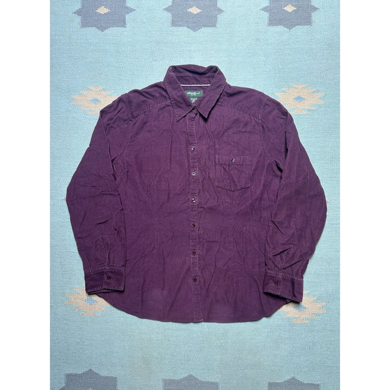 Eddie Bauer VINTAGE Eddie Bauer long sleeve button shirt corduroy maroon burgundy red Women XL Size XL / US 12-14 / IT 48-50 - 2 Thumbnail