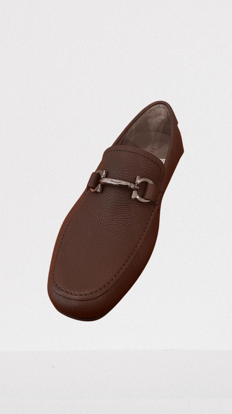 Salvatore Ferragamo o1s1rm0924 Cancun 5 Leather Loafers in Brown Size US 10 / EU 43 - 1 Thumbnail