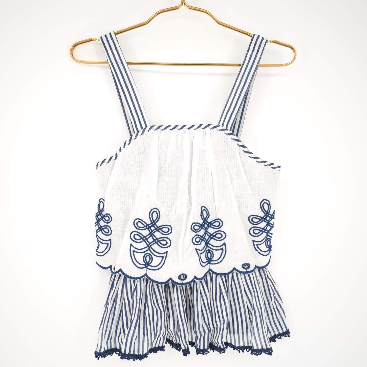 Other Chloe Laetitia Barok Paris Stripe Babydoll Top - Size S -NWT Size S / US 4 / IT 40 - 1 Thumbnail