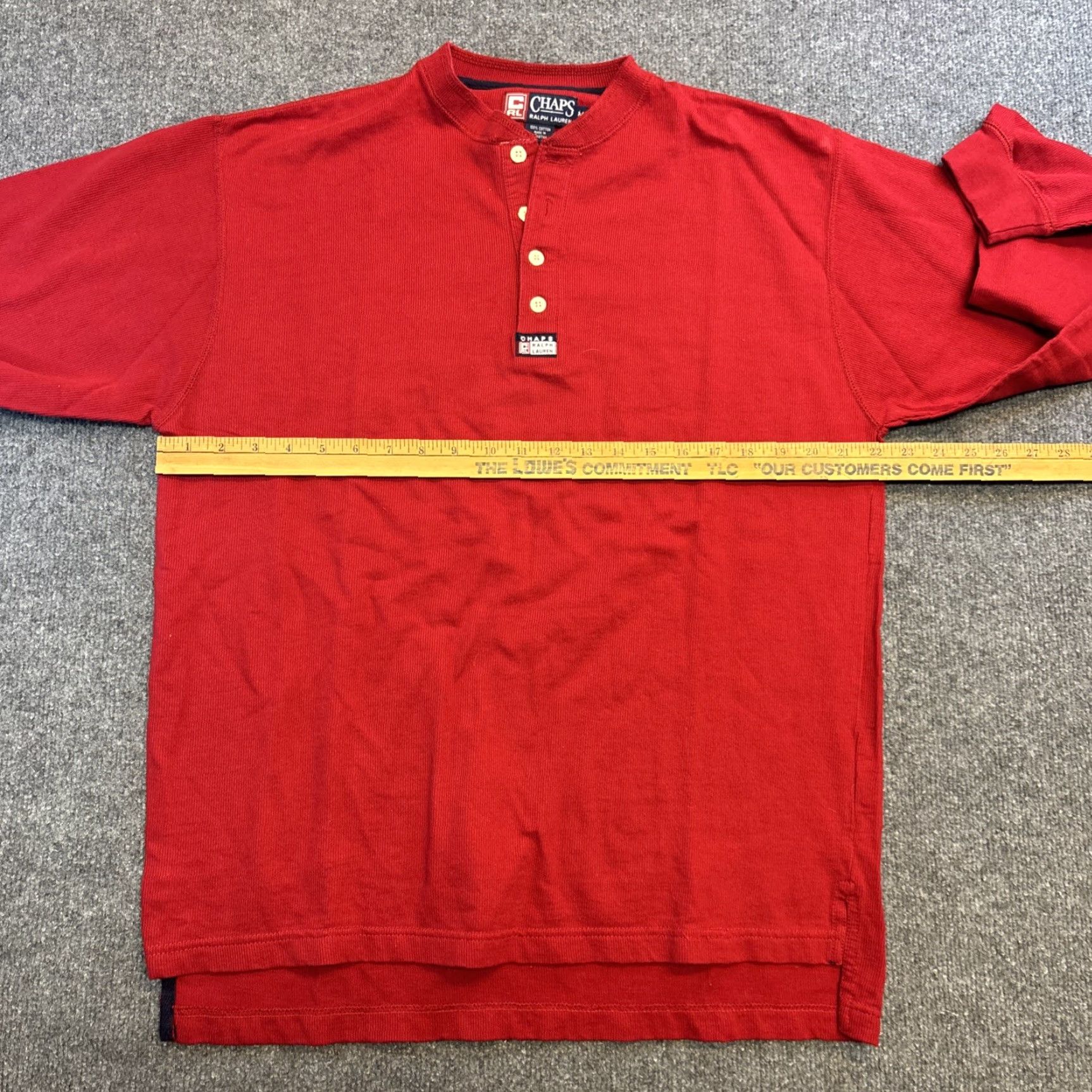 Chaps VINTAGE Chaps Ralph Lauren Henley Waffle Long Sleeve Shirt Men’s Medium Red Mens Size US M / EU 48-50 / 2 - 4 Thumbnail