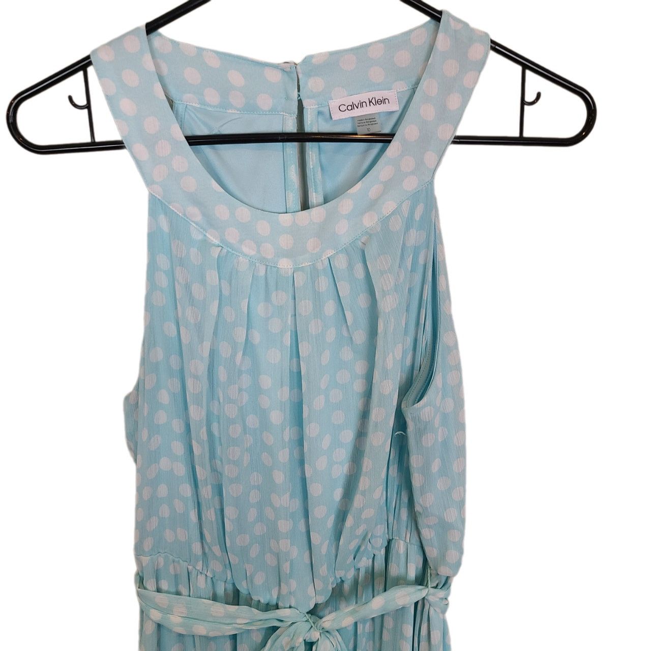 Calvin Klein Calvin Klein Womens Halter Polka Dot Midi Dress Sz 10 Ruffle Size L / US 10 / IT 46 - 3 Thumbnail