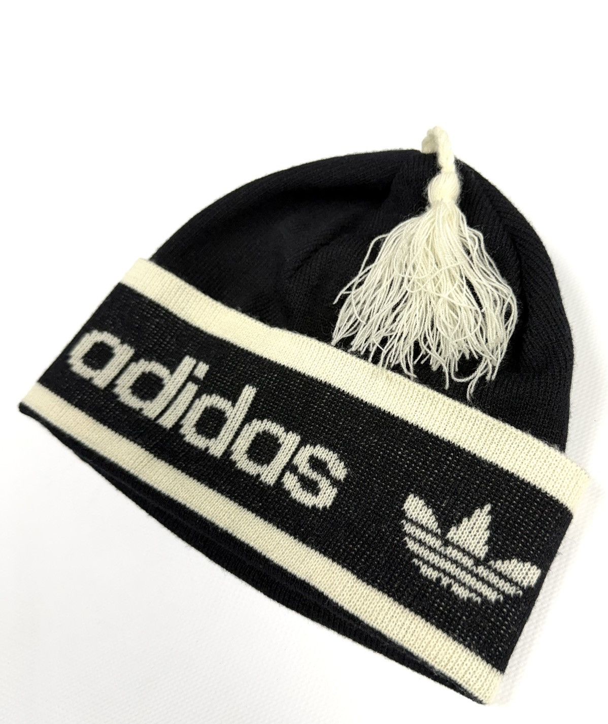 Adidas 70s 80s Adidas West Germany Trefoil Pom Beanie Hat Vintage Size ONE SIZE - 2 Thumbnail